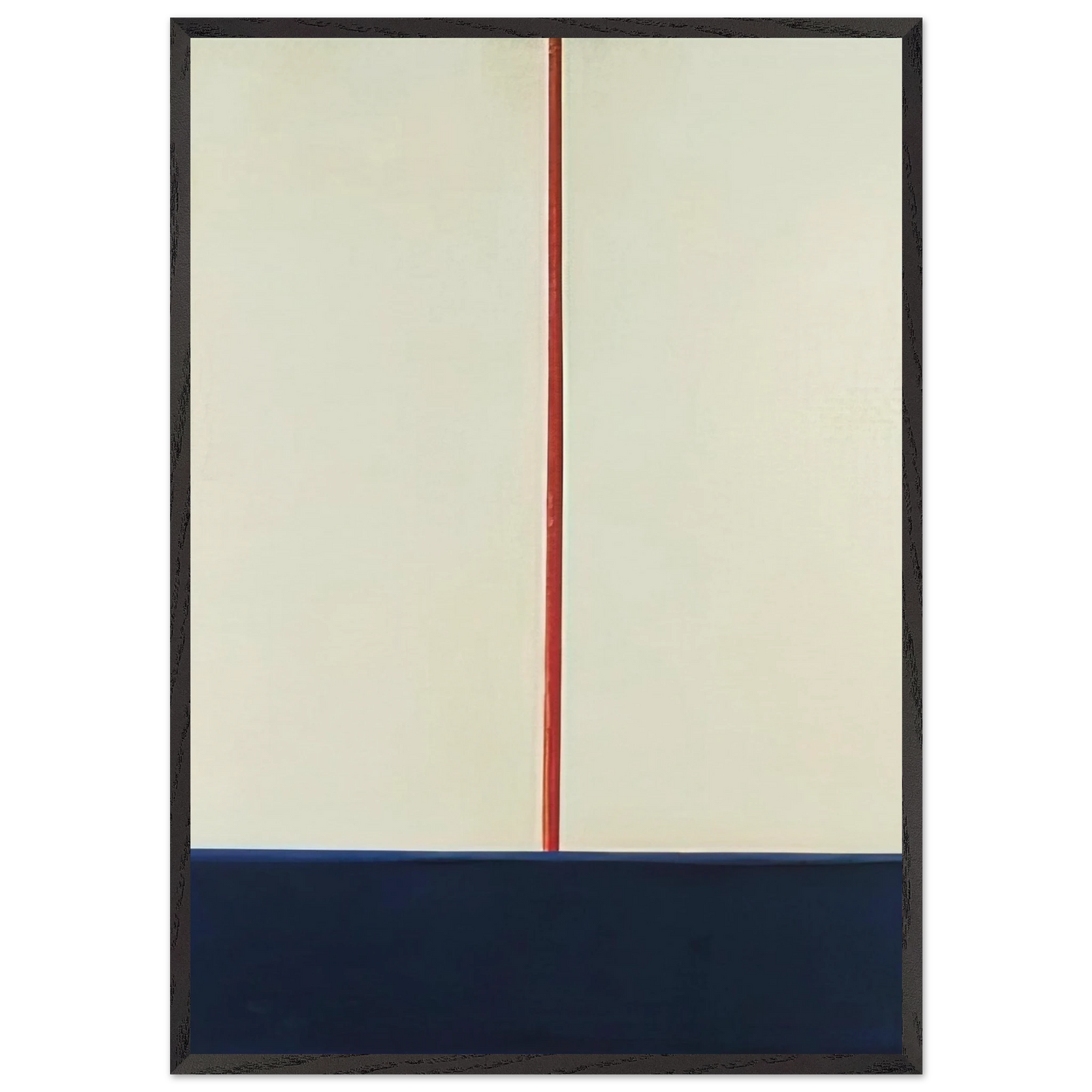 KOMPOSITION BLAU ROT AUF WEISS 1965 - Blinky Palermo 70x100 cm / 28x40 inches Framed Art Print – Black Wooden Frame