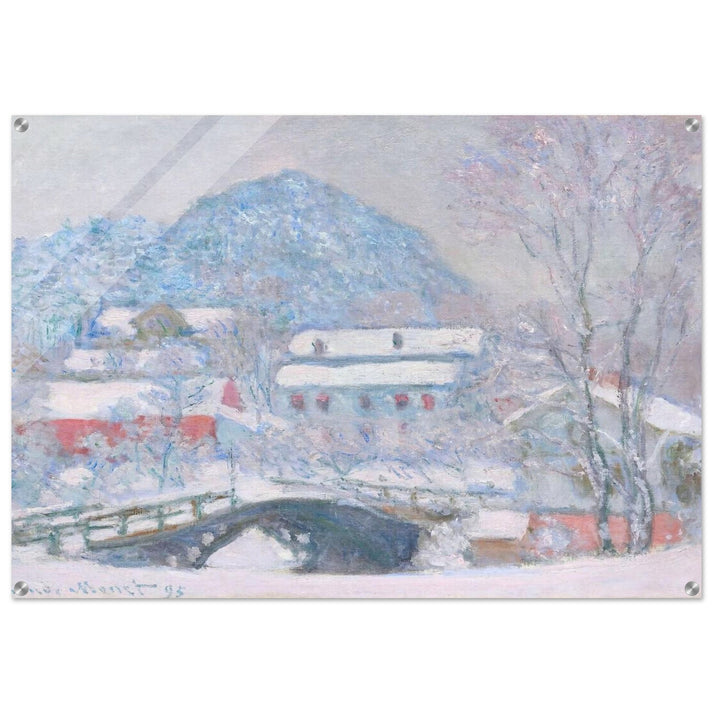 Norway, Sandviken Village in the Snow - claude monet Acrylic Print - 70x100 cm / 28x40″ inches