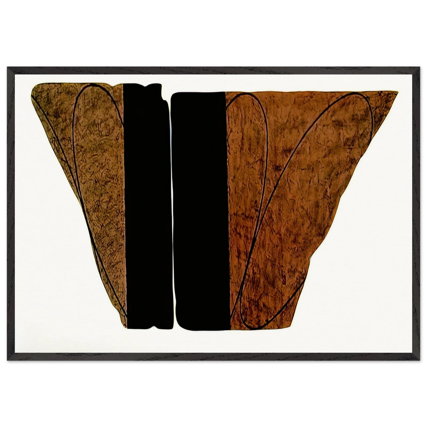 FRAGMENT VIII 2001 - Robert Mangold 70x100 cm / 28x40 inches Framed Art Print – Black Wooden Frame