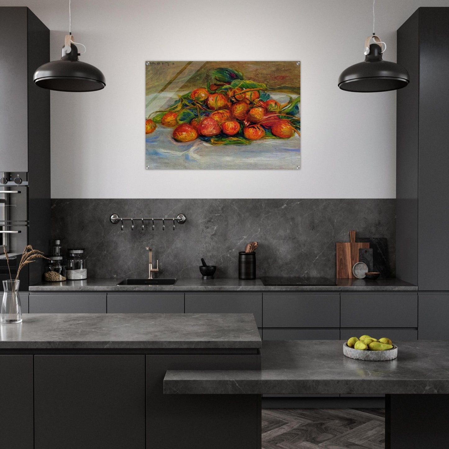 Strawberries - Pierre-Auguste Renoir Acrylic Print - 70x100 cm / 28x40″ inches