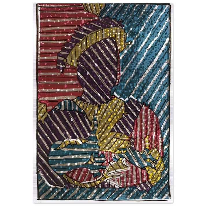 AFTER HOLBEIN - Jasper Johns Brushed Aluminum Print - 70x100 cm / 28x40 inches | Jasper Johns Aluminum Print | Jasper Johns Prints