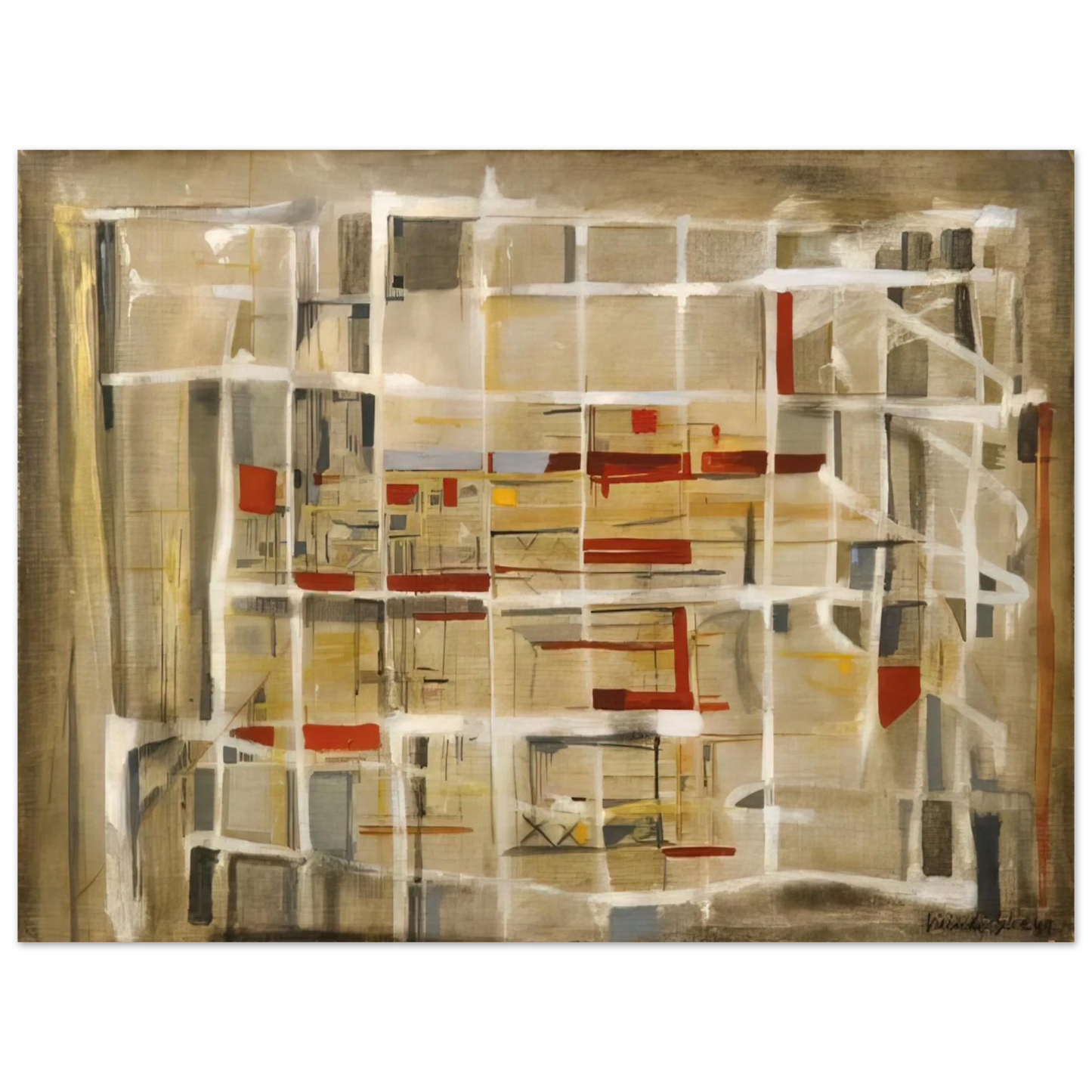 Maria Helena Vieira da Silva - Interieur à la spirale - 1949 Fine Art Poster - Default Title