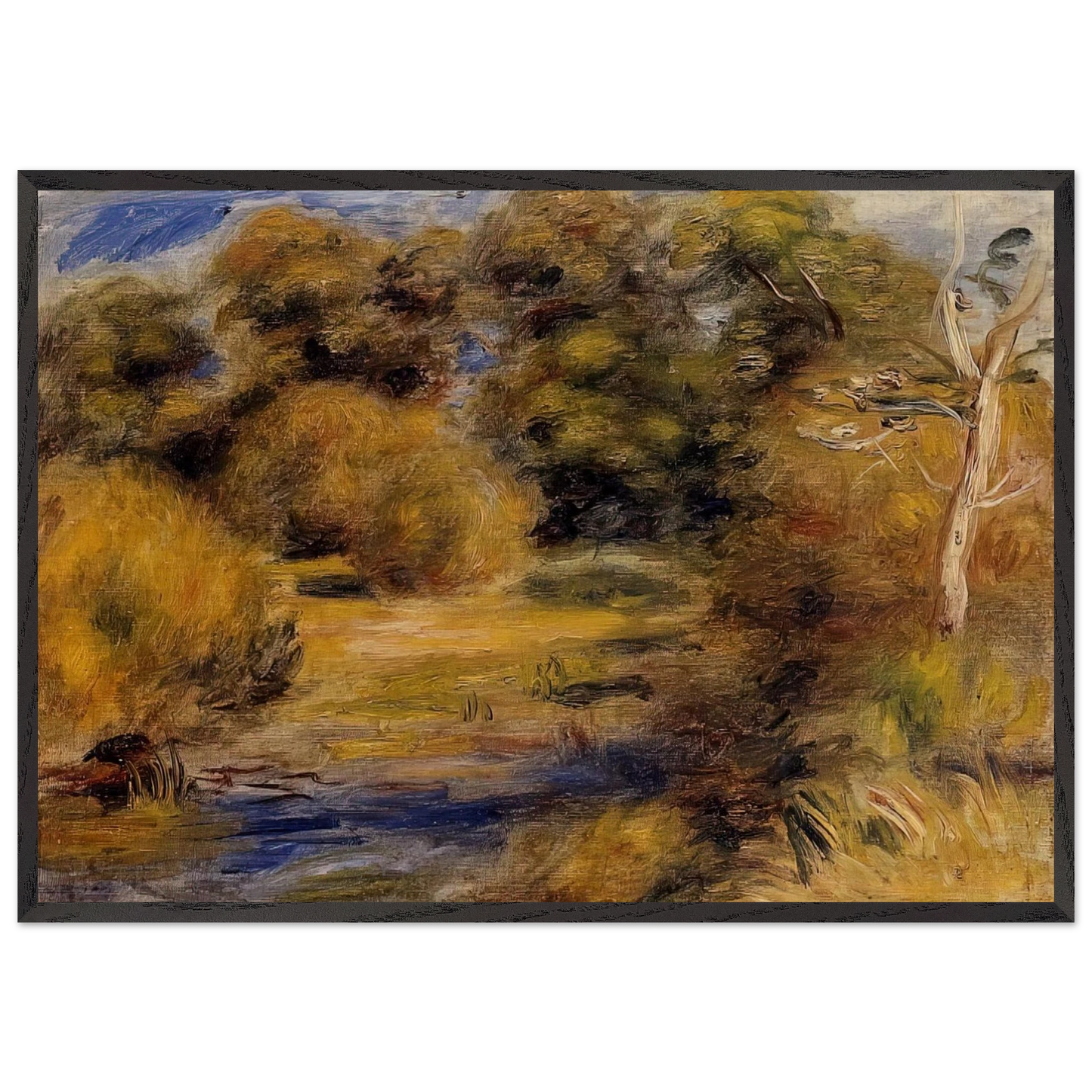 The Clearing - Pierre-Auguste Renoir Framed Art Print – Black Wooden Frame - Default Title - -Framed Art Print