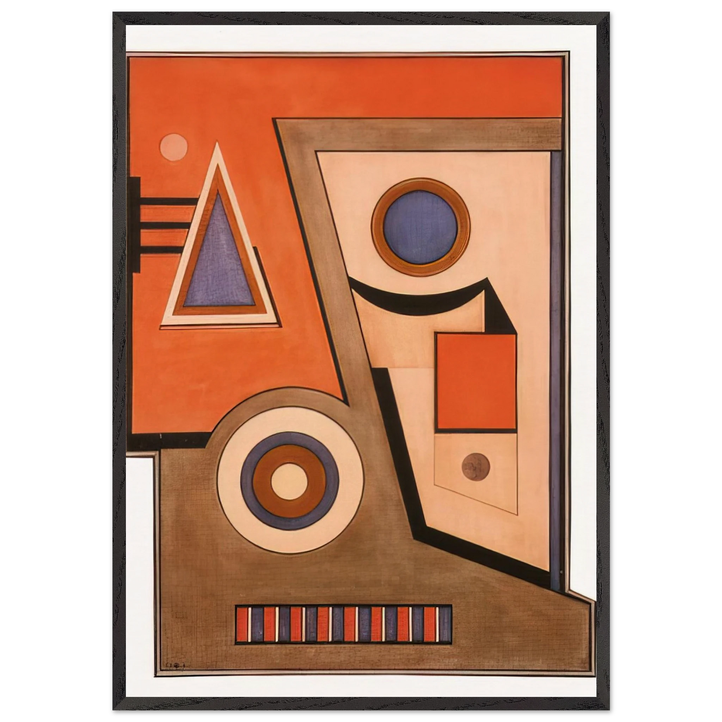 Almagro - Concretism - Carmelo Arden Quin 70x100 cm / 28x40 inches Framed Art Print – Black Wooden Frame