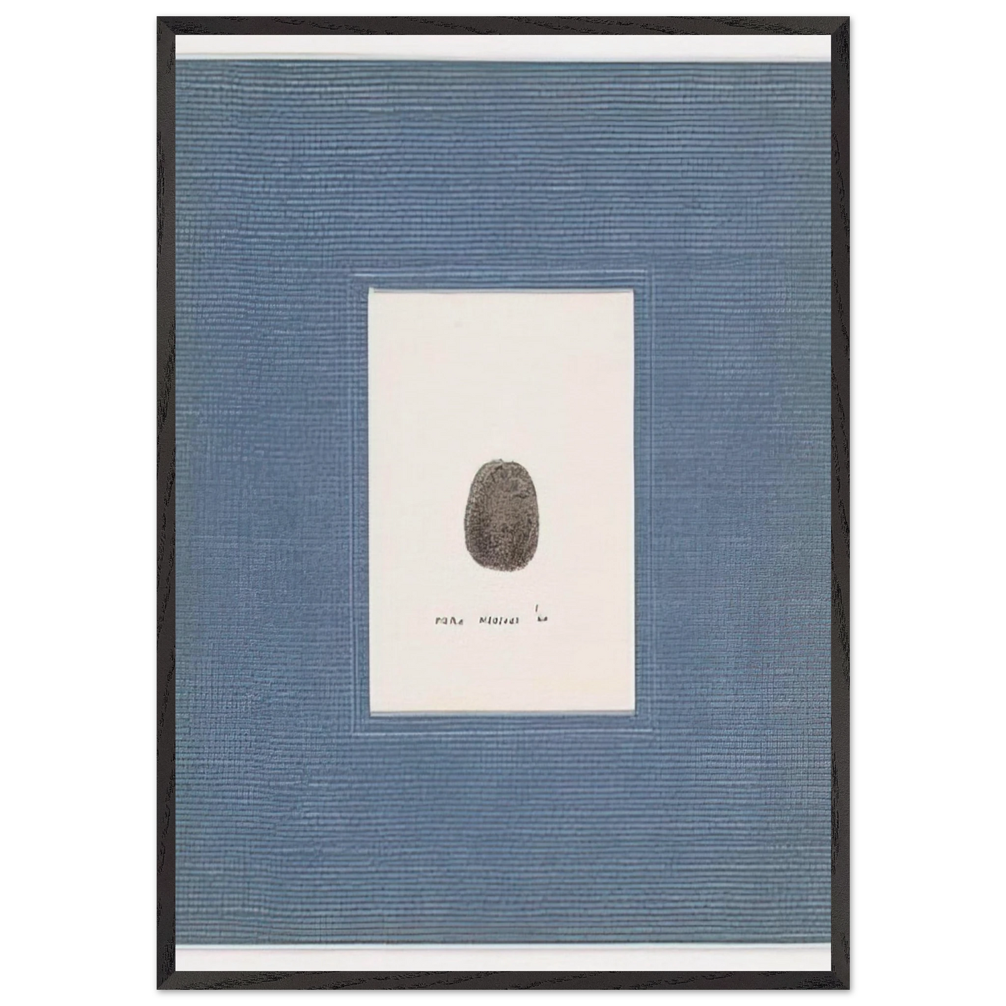 Thumbprint - 1960 - Piero Manzoni 70x100 cm / 28x40 inches Framed Art Print – Black Wooden Frame