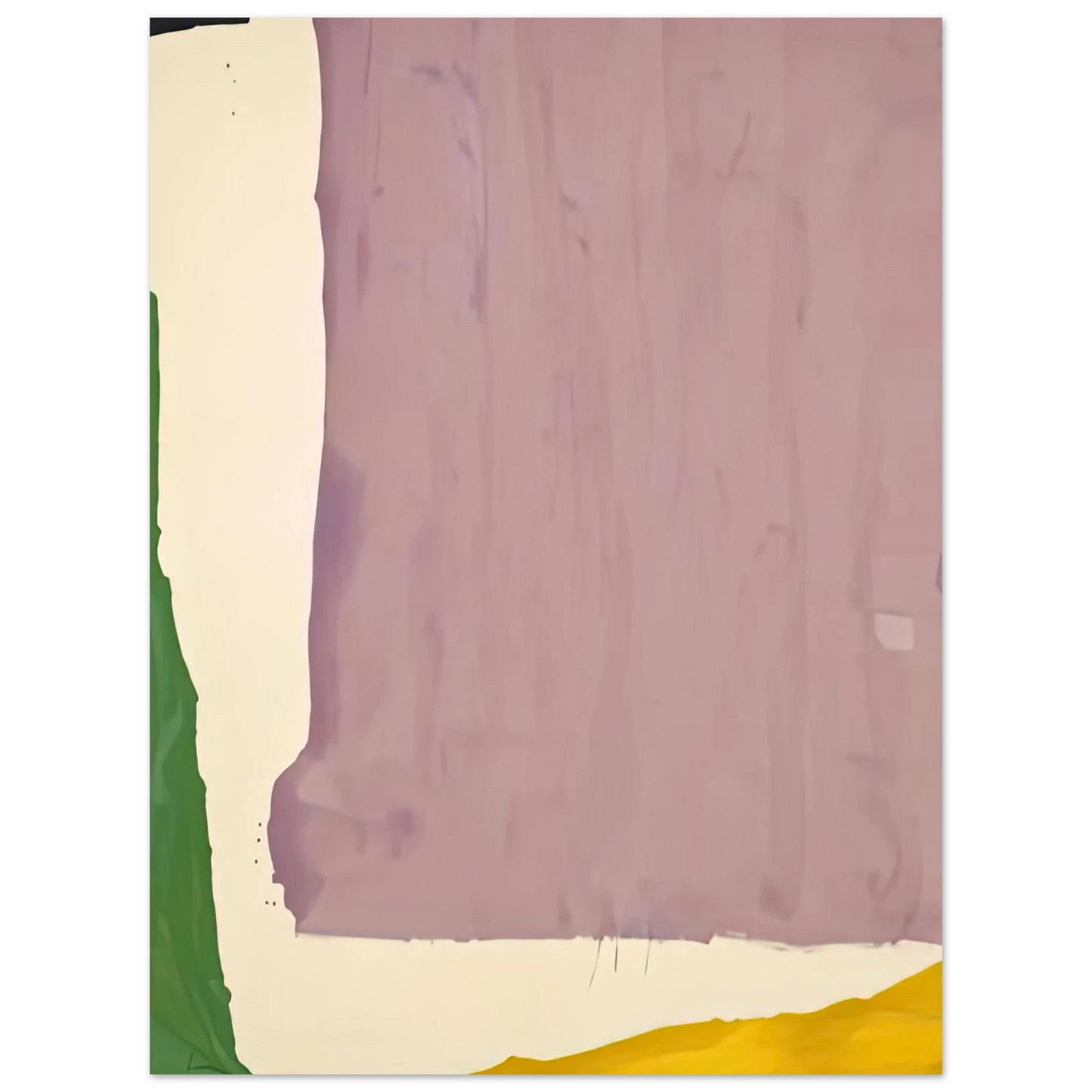Helen Frankenthaler - Mauve District, 1966- Wall Art - 21x29.7 cm / 8x12" - Premium Wooden Framed Poster With Fine Art Paper-canvas - White frame