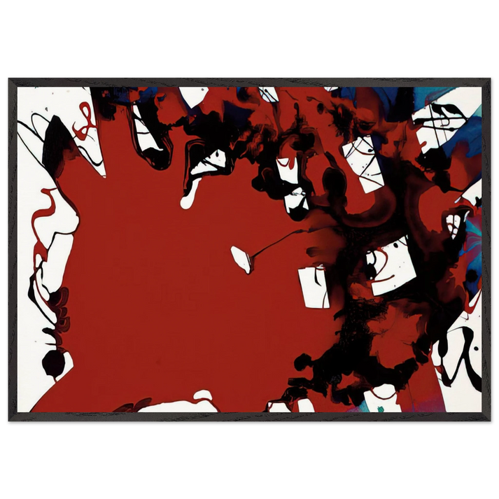 Untitled SFP94-133 SFF 1803 - Sam Francis 70x100 cm / 28x40 inches Framed Art Print – Black Wooden Frame