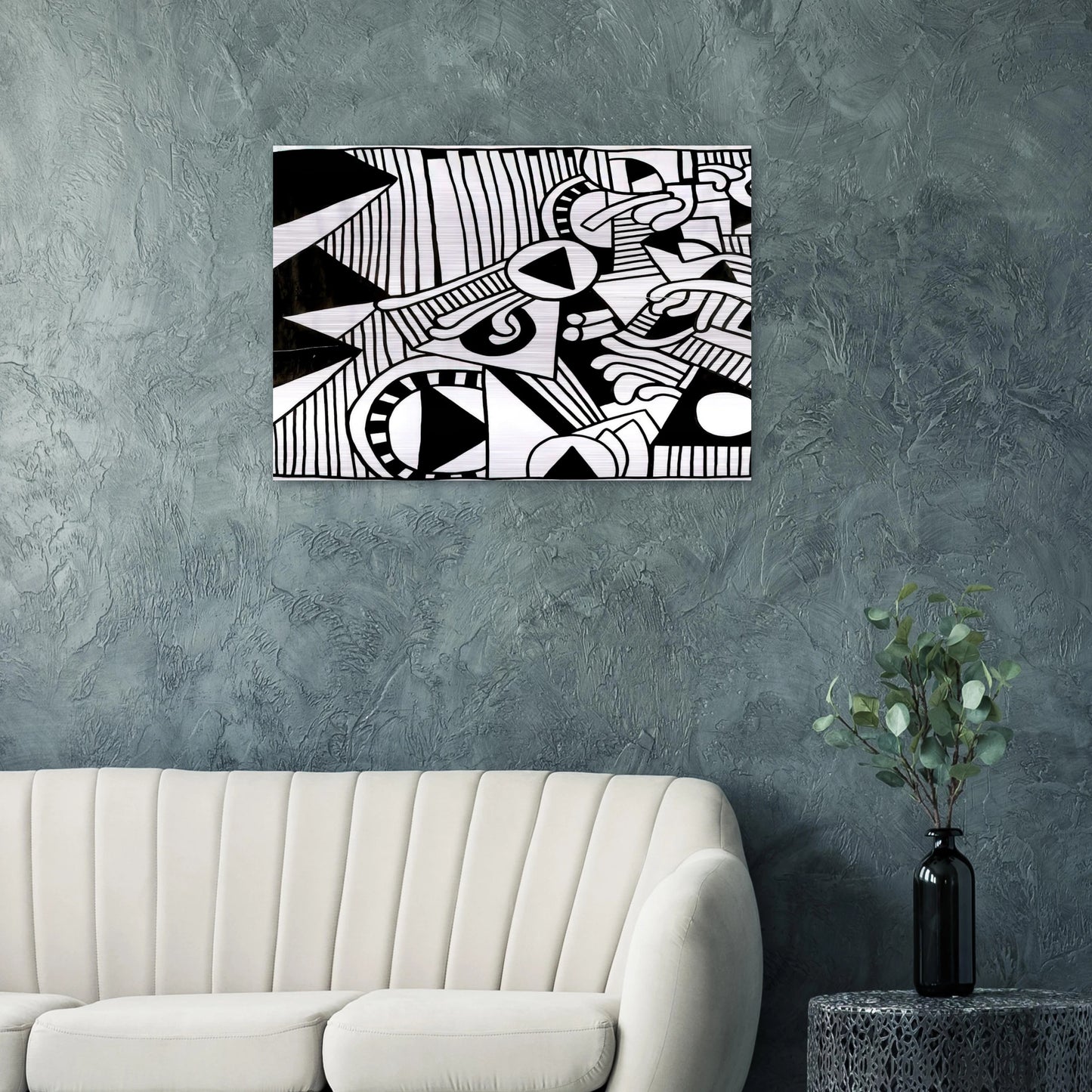 UNTITLED 1978 1 - Keith Haring Brushed Aluminum Print - 70x100 cm / 28x40 inches | Keith Haring Aluminum Print | Keith Haring Prints