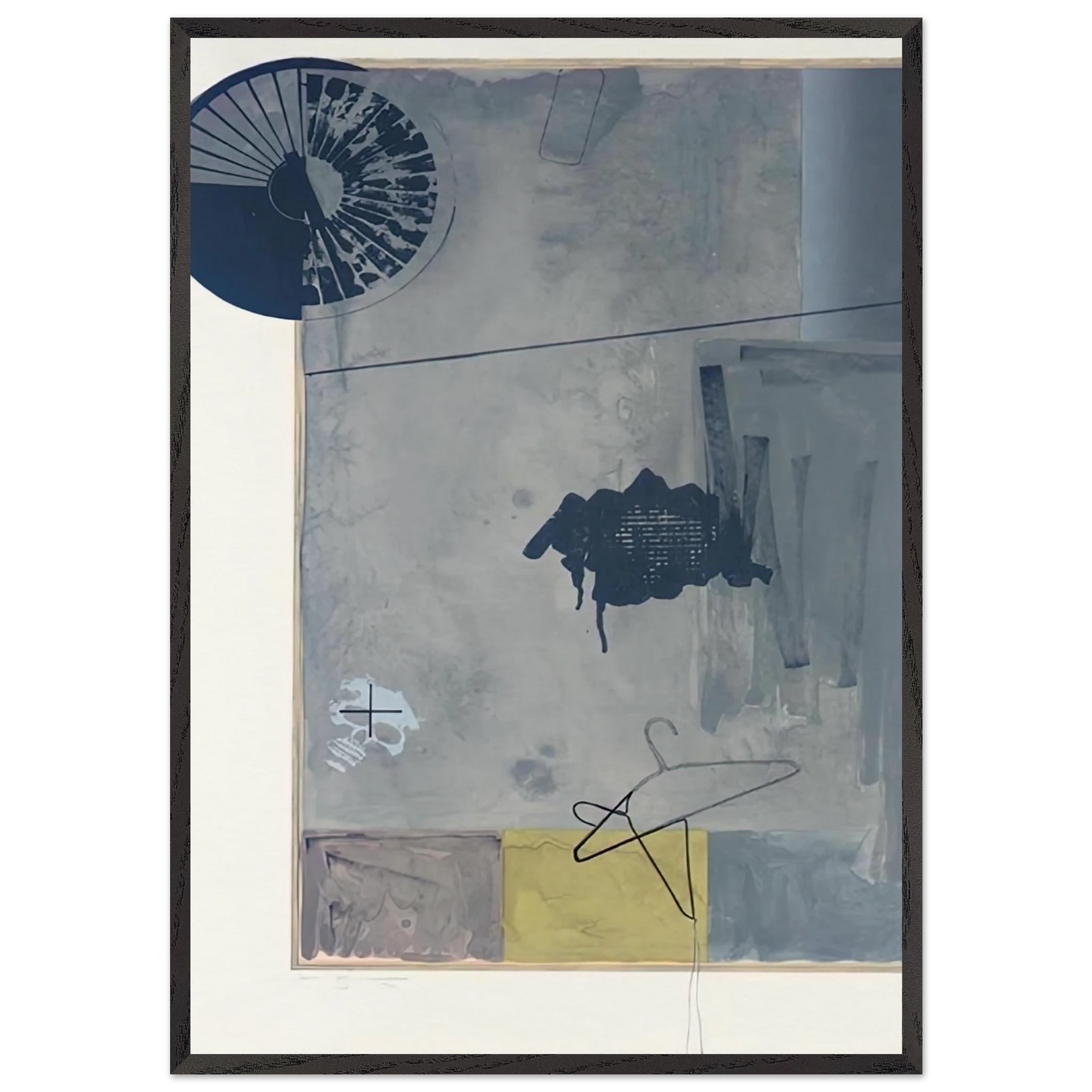 EVIAN - Jasper Johns 70x100 cm / 28x40 inches Framed Art Print – Black Wooden Frame