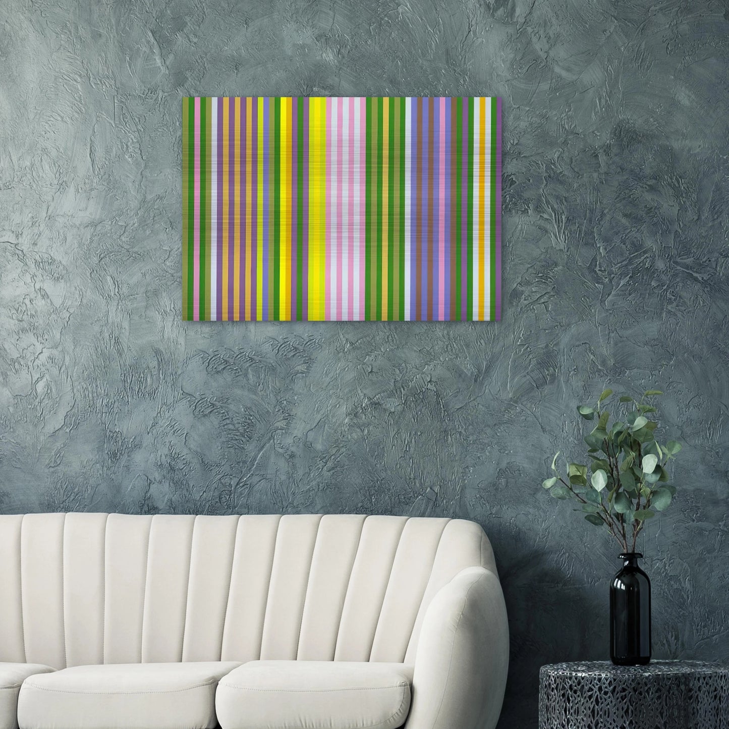 Zebra - 1969 - Gene Davis Brushed Aluminum Print - 70x100 cm / 28x40 inches | Gene Davis Aluminum Print | Gene Davis Prints