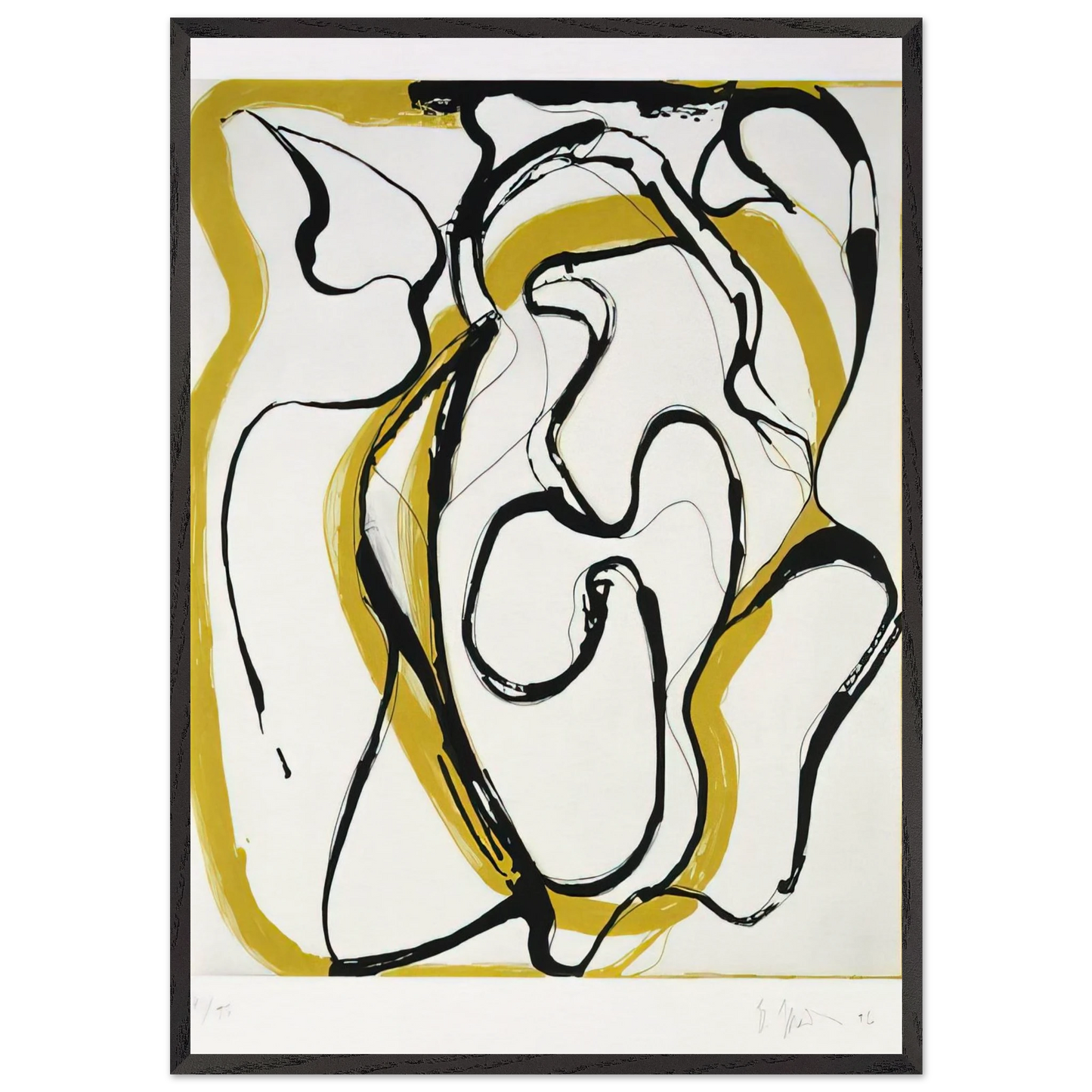 Untitled - 1996 N2 - Brice Marden 70x100 cm / 28x40 inches Framed Art Print – Black Wooden Frame
