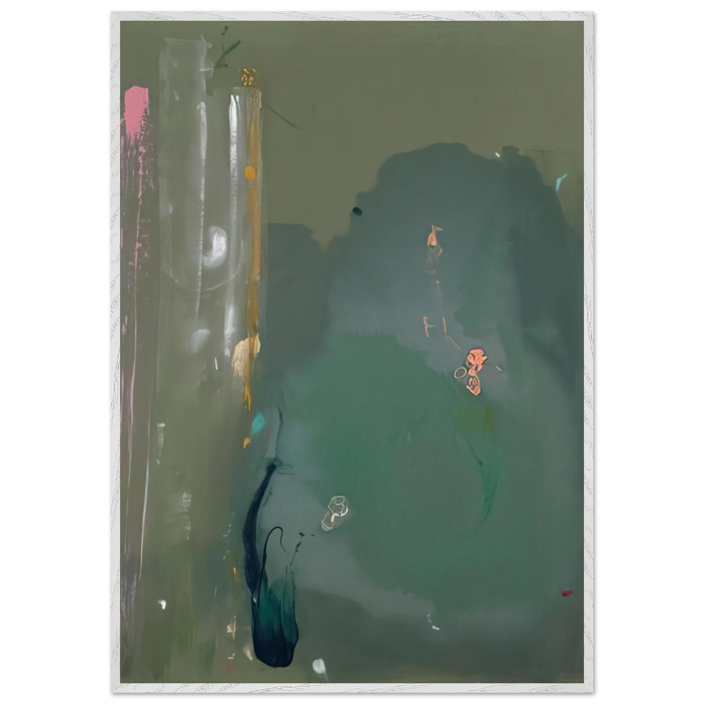 Helen Frankenthaler - Côte d Argent - 1980 Wall art - 70x100 cm / 28x40 inches - Premium Wooden Framed Poster With Fine Art Paper - White frame