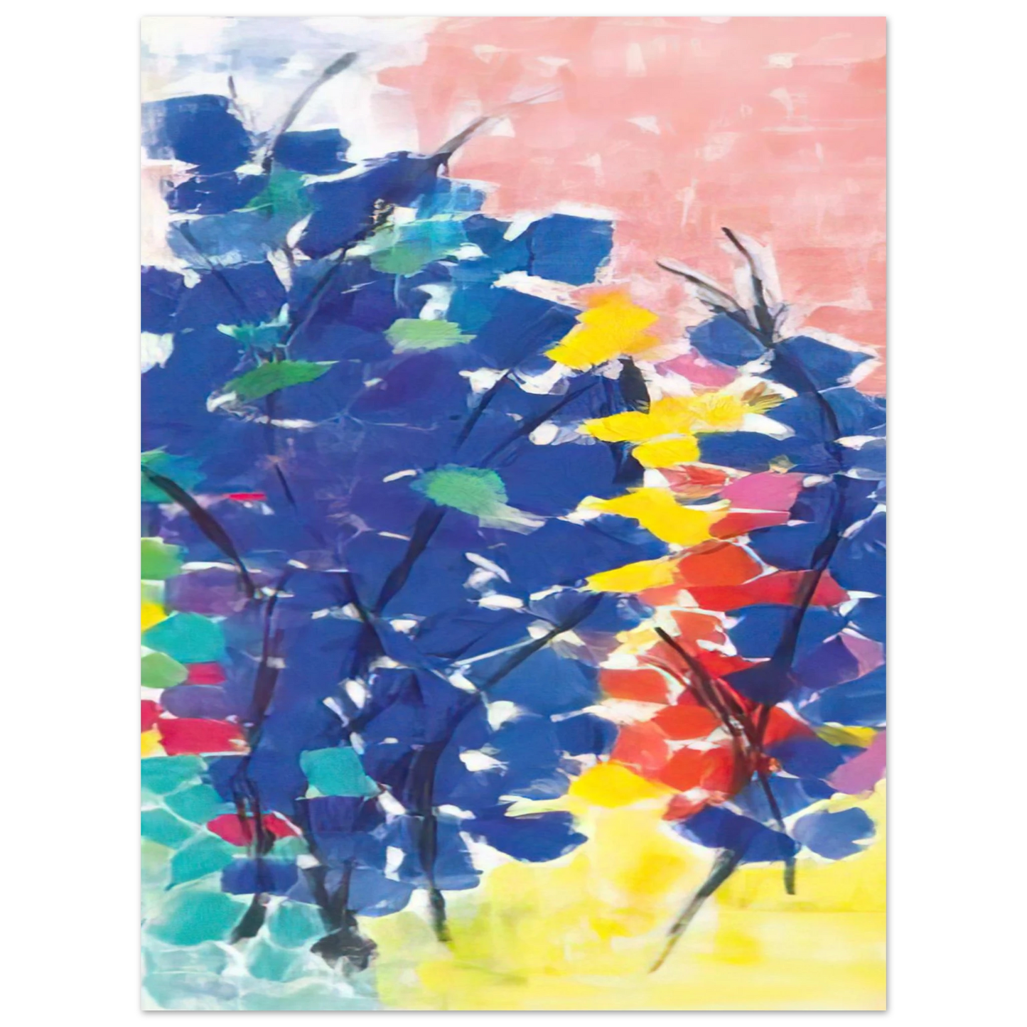 Alma Woodsey Thomas - UNTITLED FLORAL ABSTRACTION 1970 Fine Art Poster - Default Title