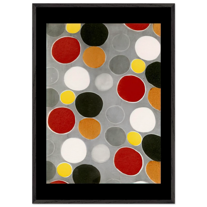 FABRIC PATTERN - Sonia Delaunay 70x100 cm / 28x40 inches Framed Art Print – Black Wooden Frame