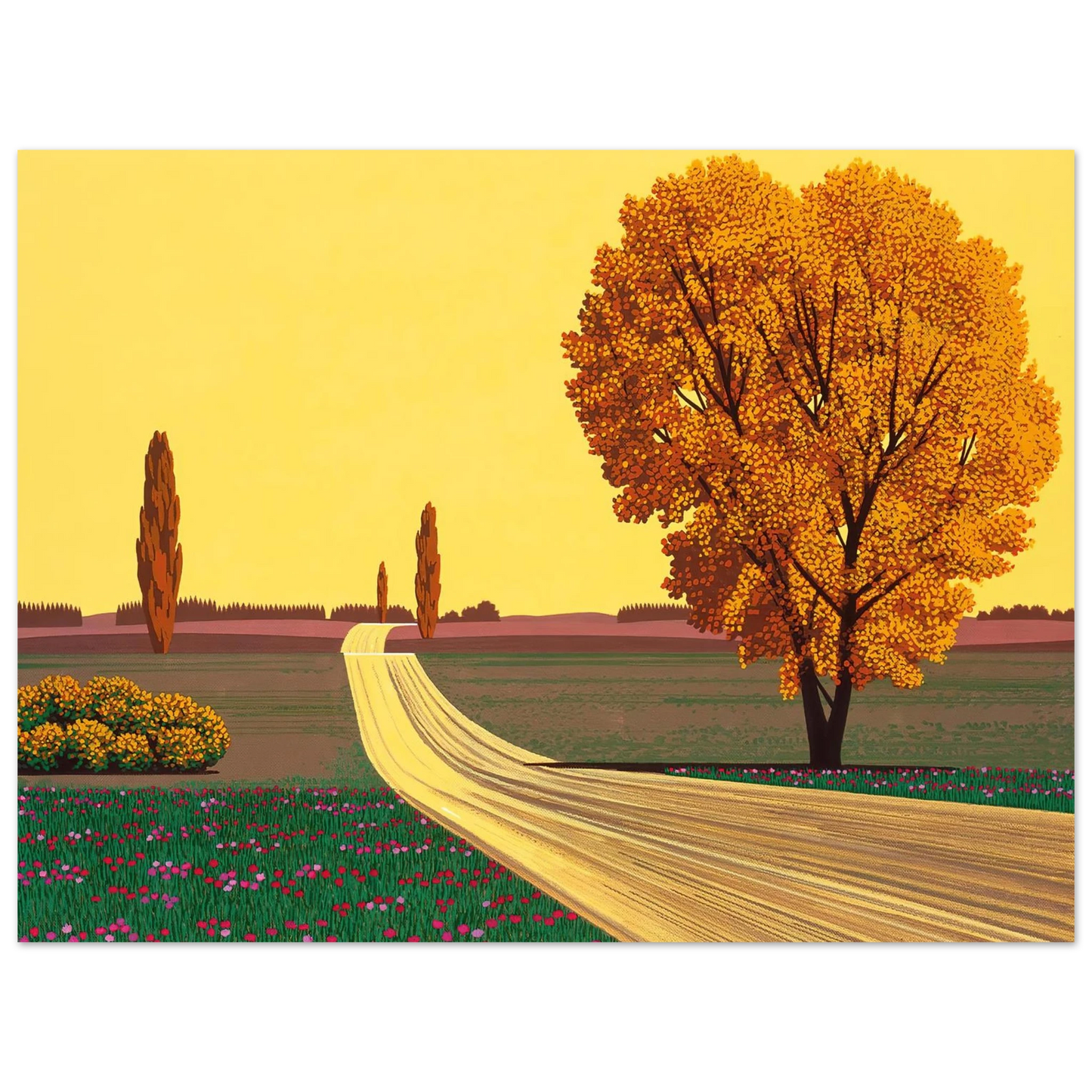 Hiroshi Nagai - Autumn Wall Art - 21x29.7 cm / 8x12" - Fine Art Poster - -
