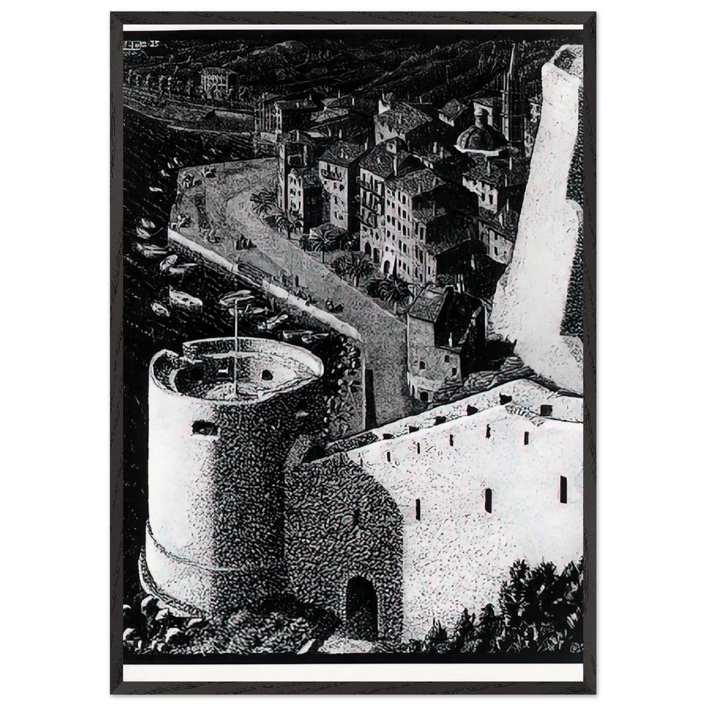 ESCHER 23 - MC Escher Framed Art Print – Black Wooden Frame - Default Title - -Framed Art Print