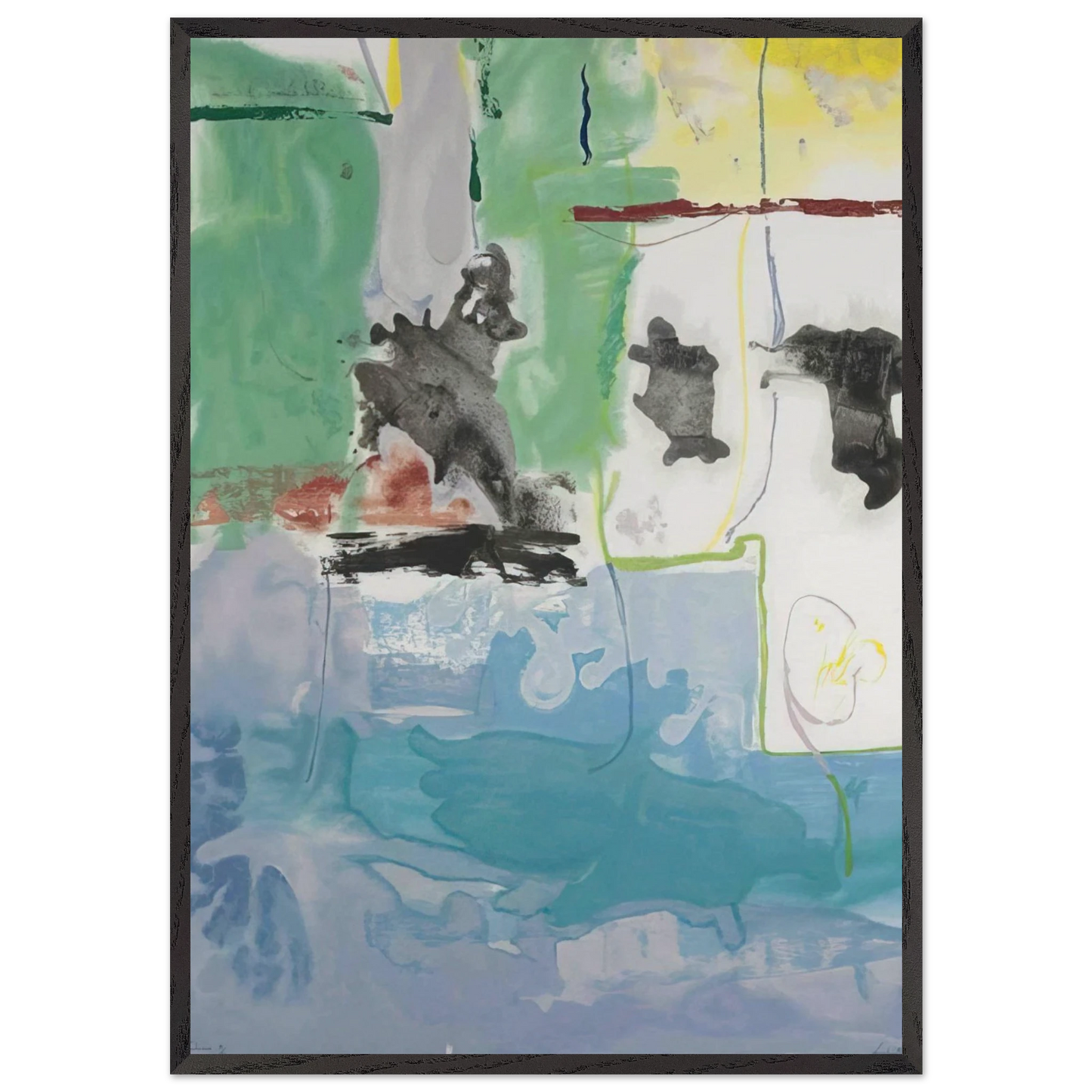 West Wind - 1997 - Helen Frankenthaler Framed Art Print – Black Wooden Frame - Default Title - -Framed Art Print