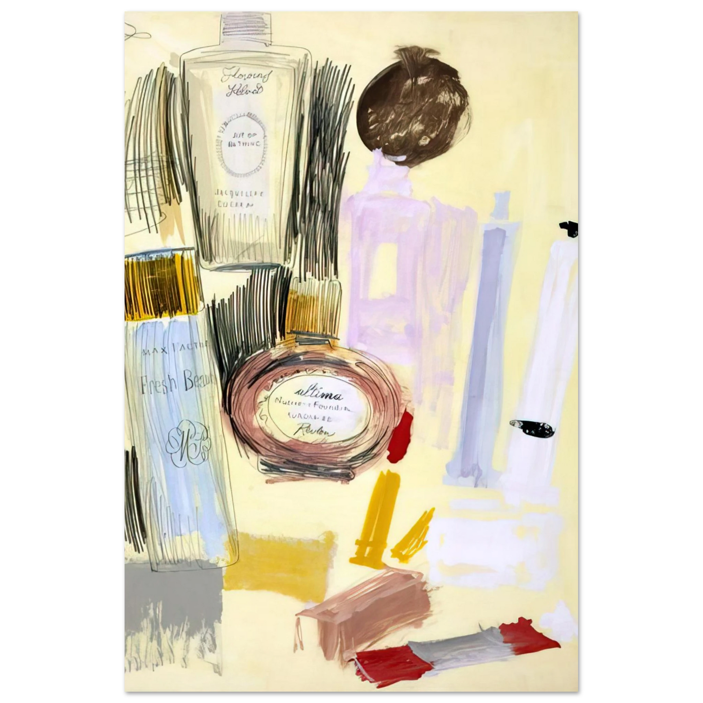 Andy Warhol - Untitled Beauty Products Fine Art Poster - 75x100 cm / 30x40 inches