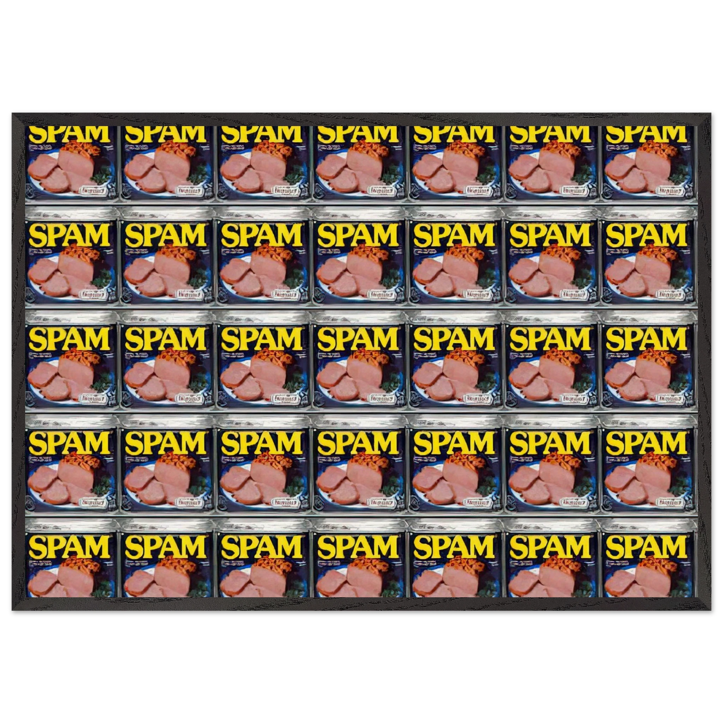 Spam - Andy Warhol Framed Art Print – Black Wooden Frame - Default Title - -Framed Art Print