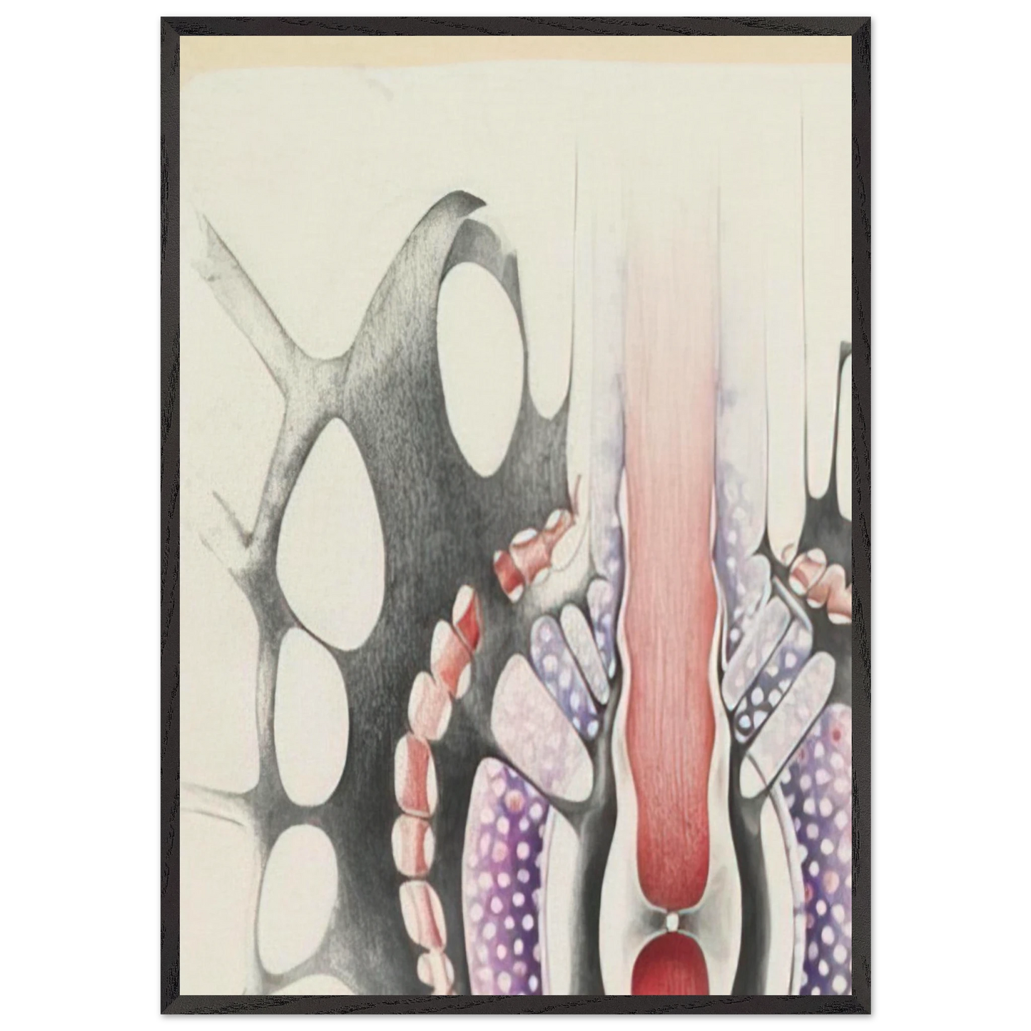 UNTITLED 1967 1 - Lee Bontecou Framed Art Print – Black Wooden Frame - Default Title - -Framed Art Print