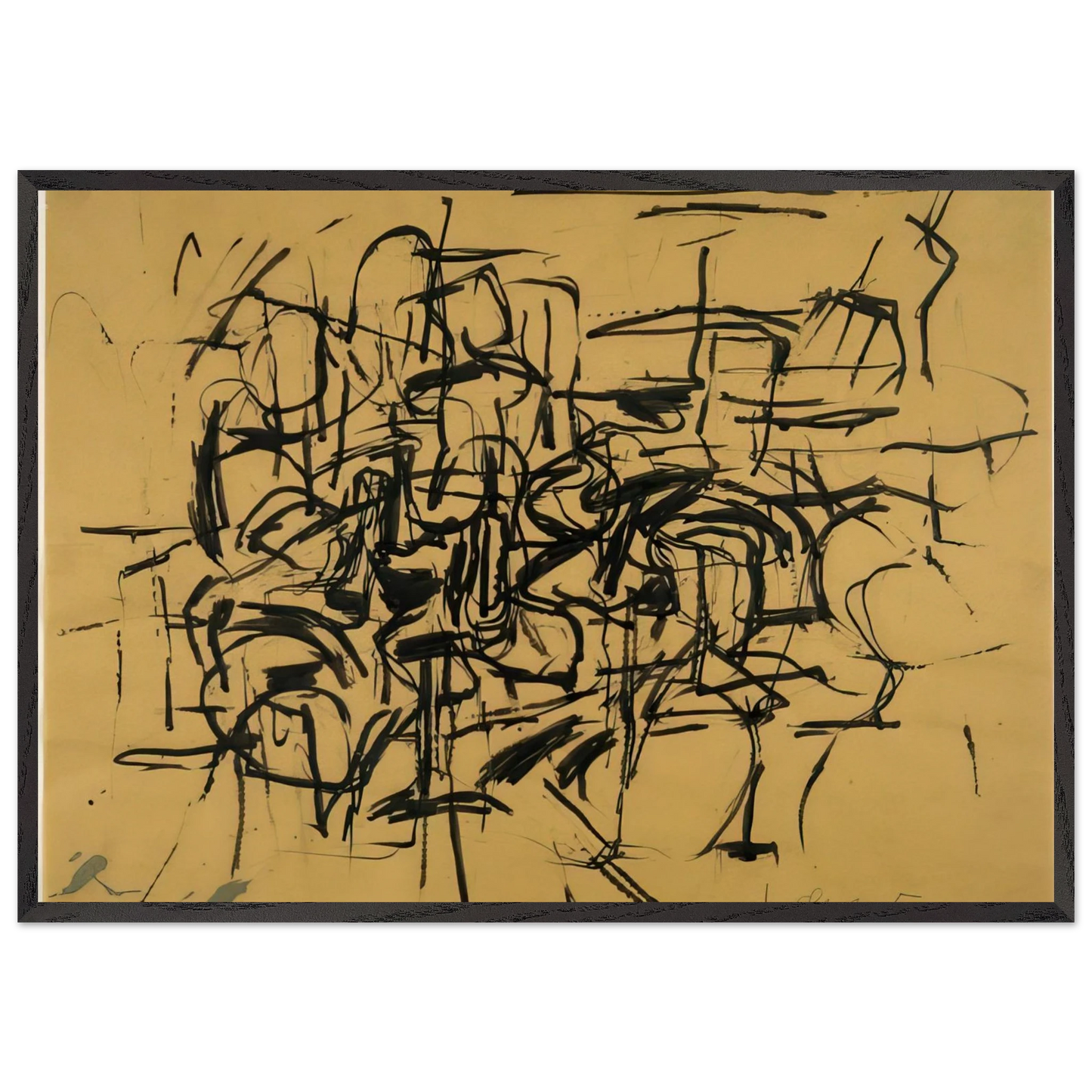 Untitled 3 N5 - Philip Guston Framed Art Print – Black Wooden Frame - Default Title - -Framed Art Print