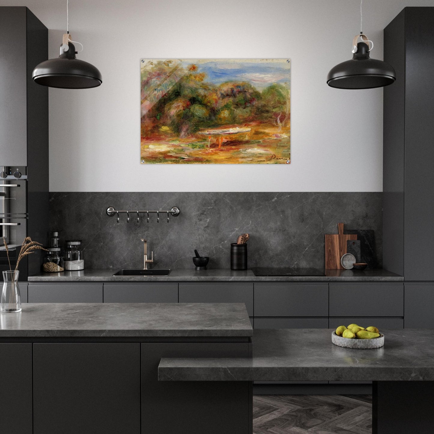 In the Garden at Collettes in Cagnes - Pierre-Auguste Renoir Acrylic Print - 70x100 cm / 28x40″ inches