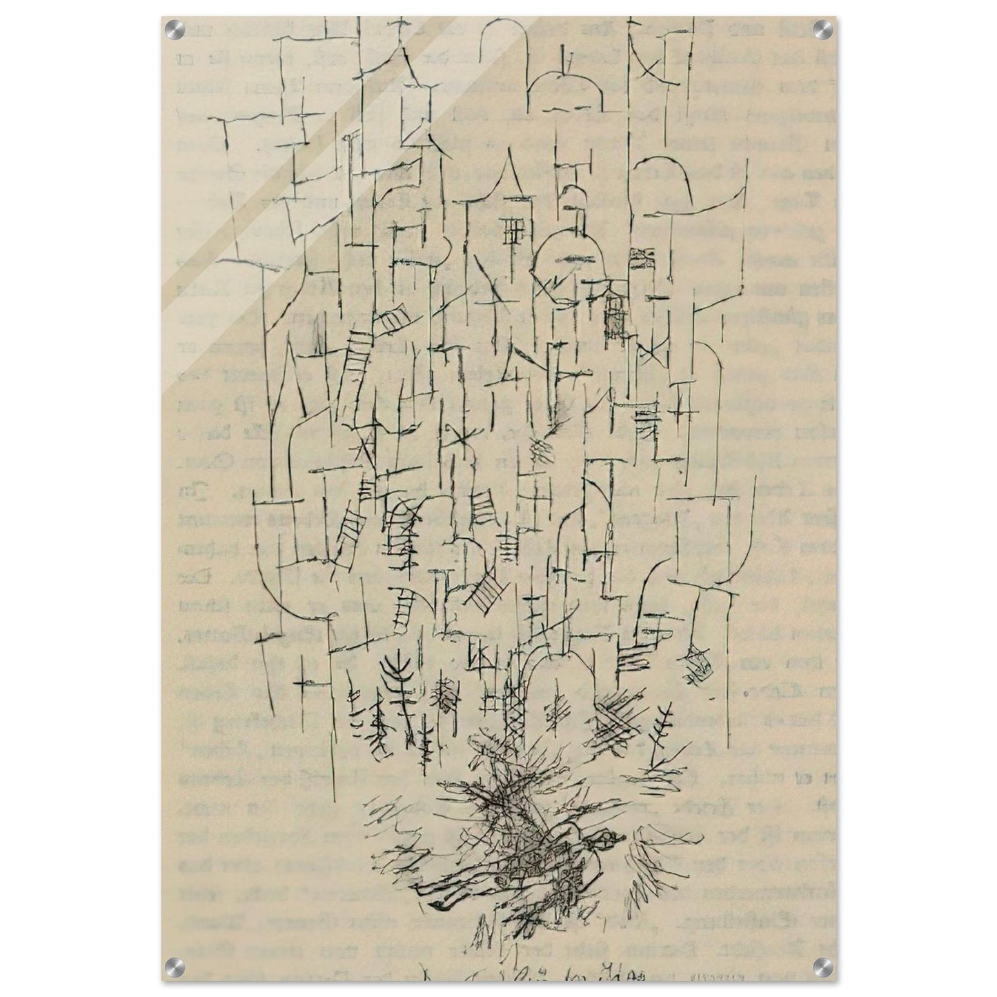 DEATH FOR THE IDEA 1915 - Paul Klee Acrylic Print - 70x100 cm / 28x40″ inches | Paul Klee Wall Art | Paul Klee Prints