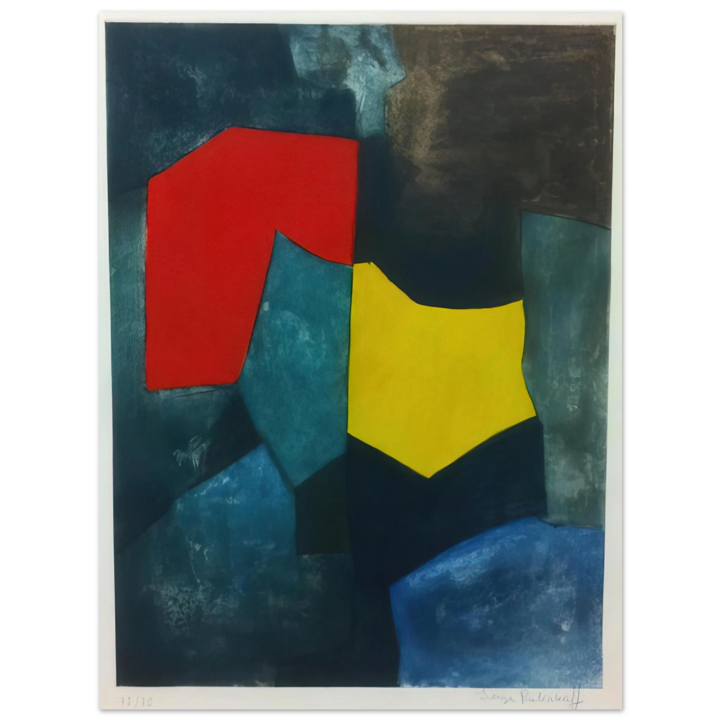 Serge Poliakoff - XVI - 1964 Fine Art Poster - Default Title