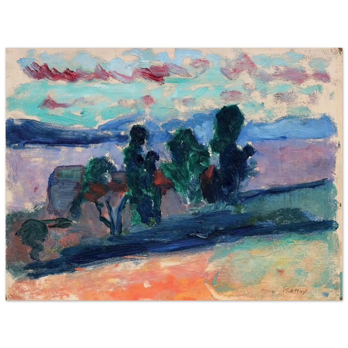 Henri Matisse - PAYSAGE DE SAINT TROPEZ AU CREPUSCULE 1904 75x100 cm / 30x40inches Fine Art Poster