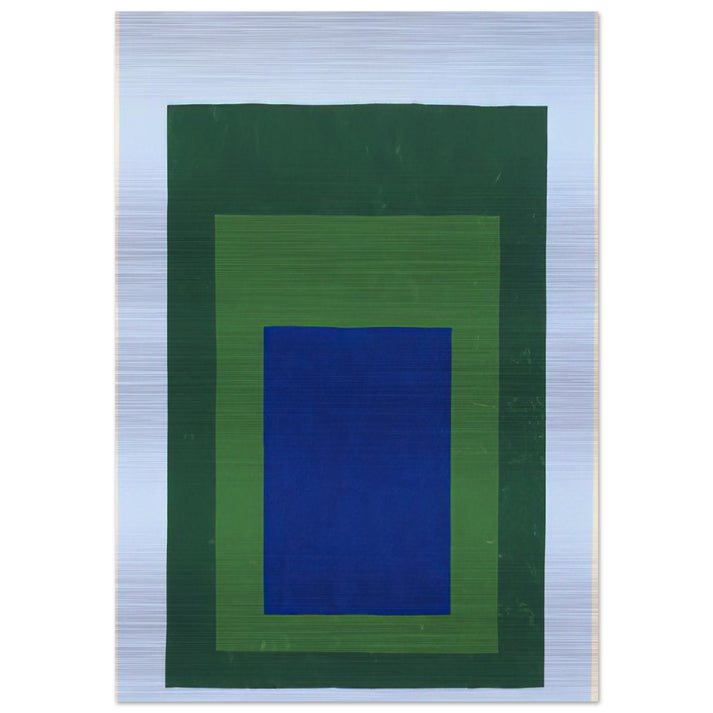 HOMAGE TO THE SQUARE BLUE GREEN 1950 - Josef Albers Brushed Aluminum Print - 70x100 cm / 28x40 inches | Josef Albers Aluminum Print | Josef Albers Prints