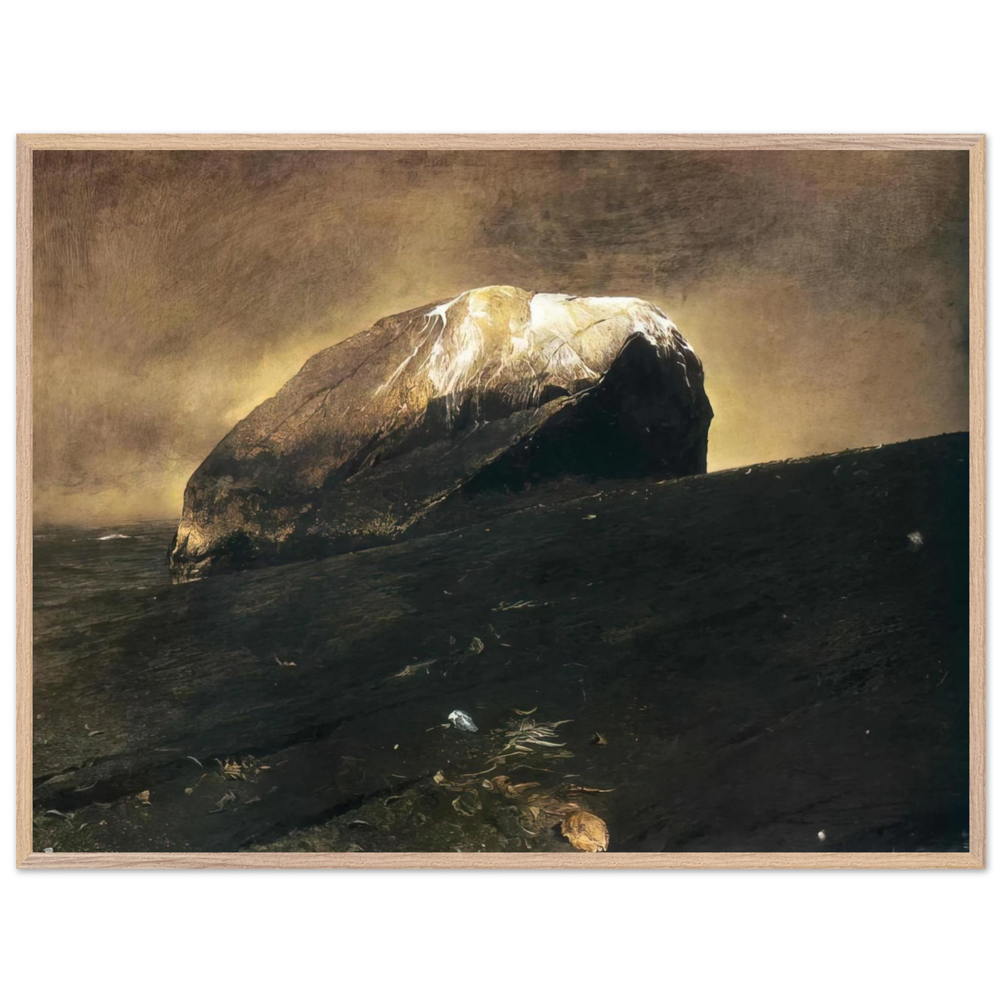 Andrew Wyeth - NOT DETECTED 42 Wall Art - 60x80 cm / 24x32 inches - Premium Wooden Framed Poster With Fine Art Paper - Wood frame