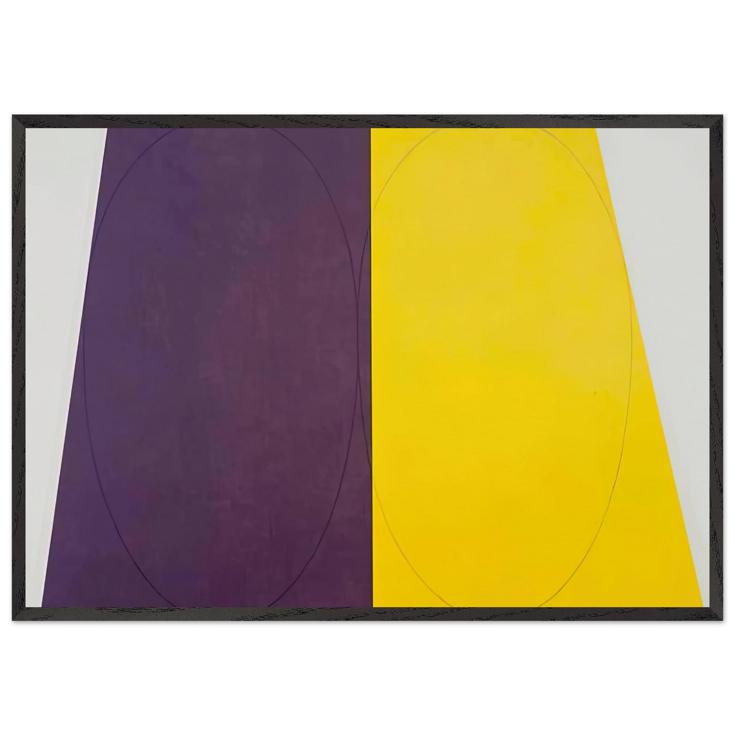 PLANE FIGURE SERIES D DOUBLE PANEL 1993 - Robert Mangold Framed Art Print – Black Wooden Frame - Default Title - -Framed Art Print