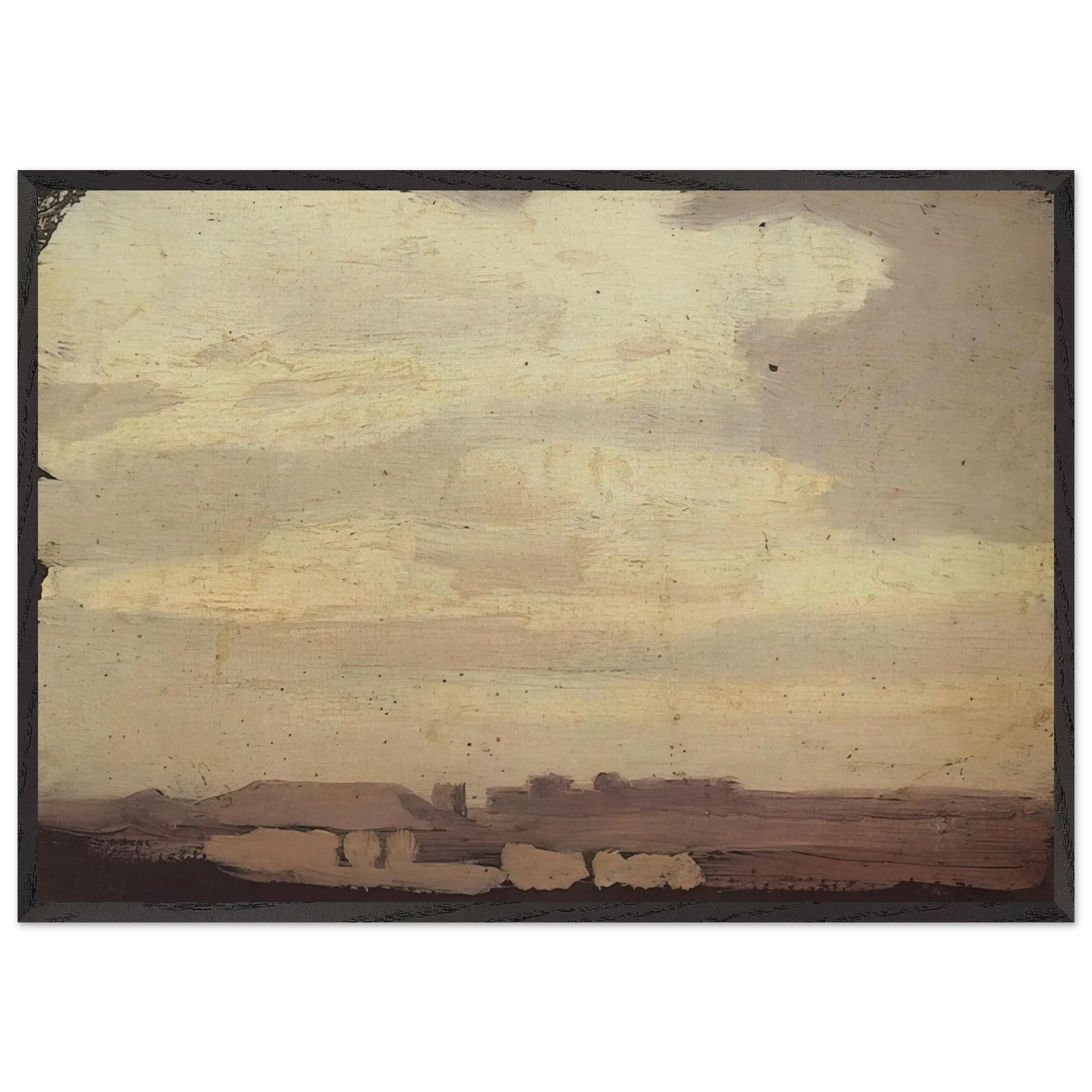 Clouds - Arkhyp Kuindzhi 70x100 cm / 28x40 inches Framed Art Print – Black Wooden Frame