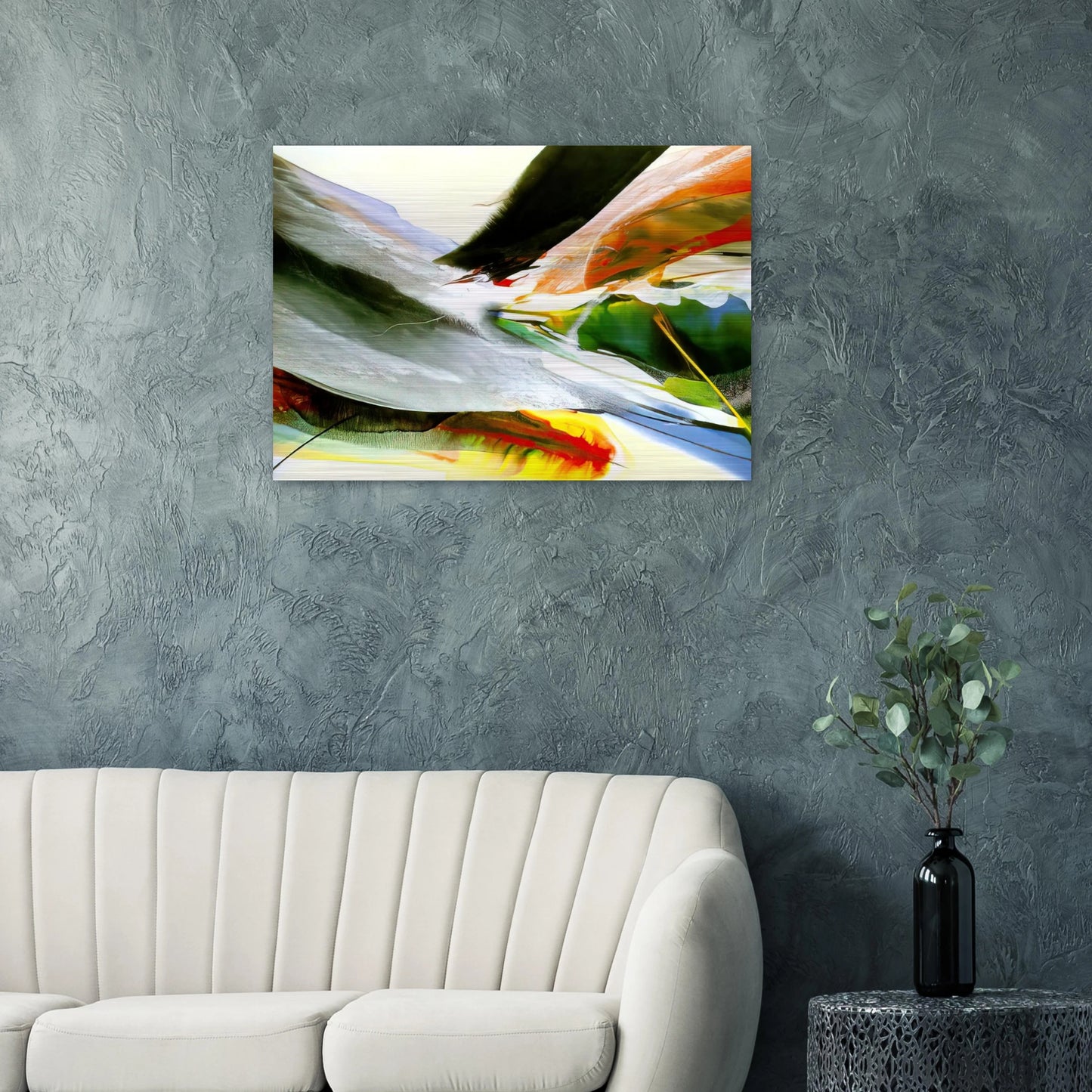 Side of St. George - 1968 - Paul Jenkins Brushed Aluminum Print - 70x100 cm / 28x40 inches | Paul Jenkins Aluminum Print | Paul Jenkins Prints