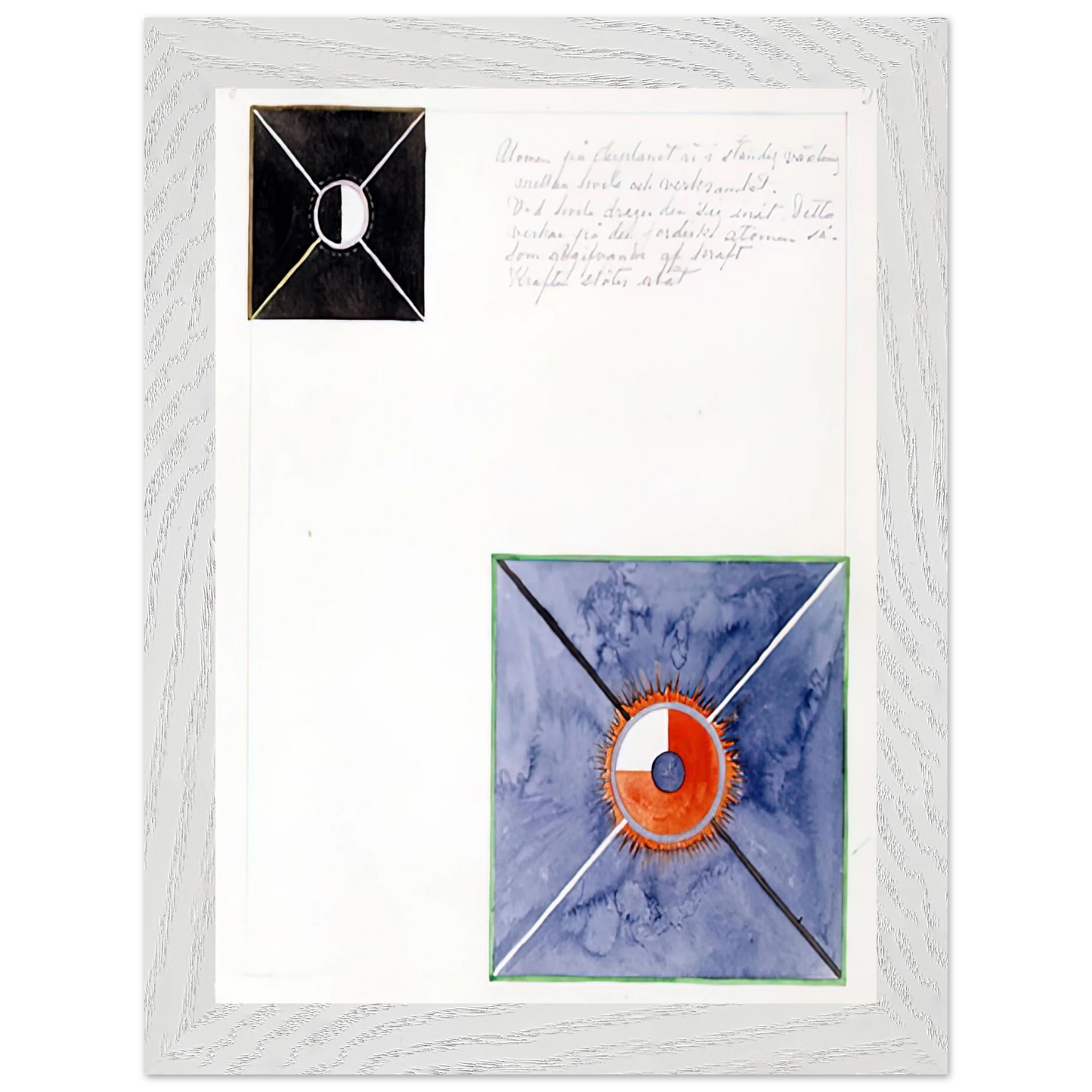 Hilma af Klint - ATOM SERIES NO 8 ATOM ON THE ETHER PLANE IS IN CONSTANT CHANGE BETWEEN REST AND ACTIVITY AT THE 1917 Wall art - 20x25 cm / 8x10 Inches - Fine Art Poster - -