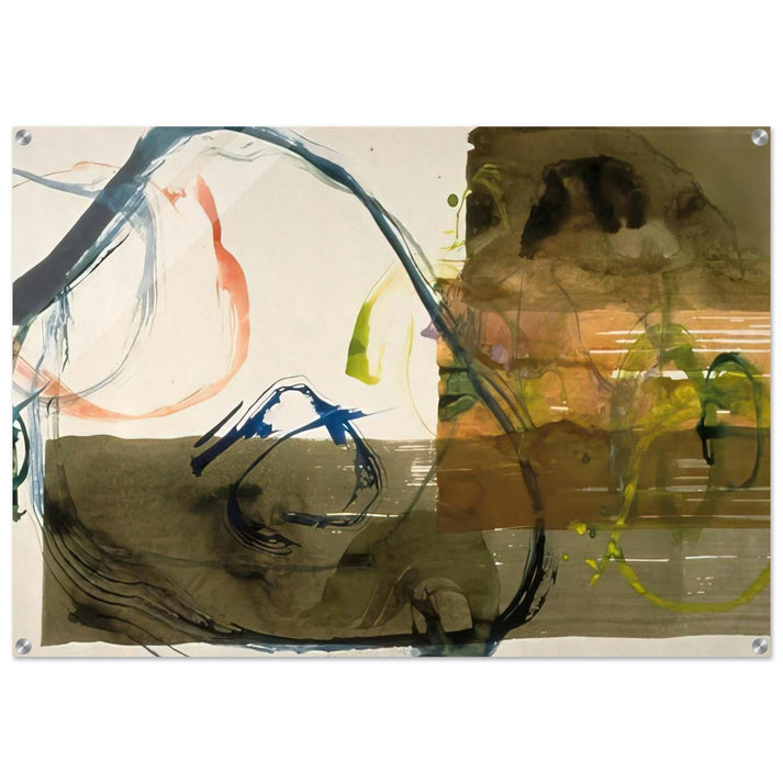 New River Watercolor, Series I, #5 - 1988 - John Cage Acrylic Print - 70x100 cm / 28x40″ inches