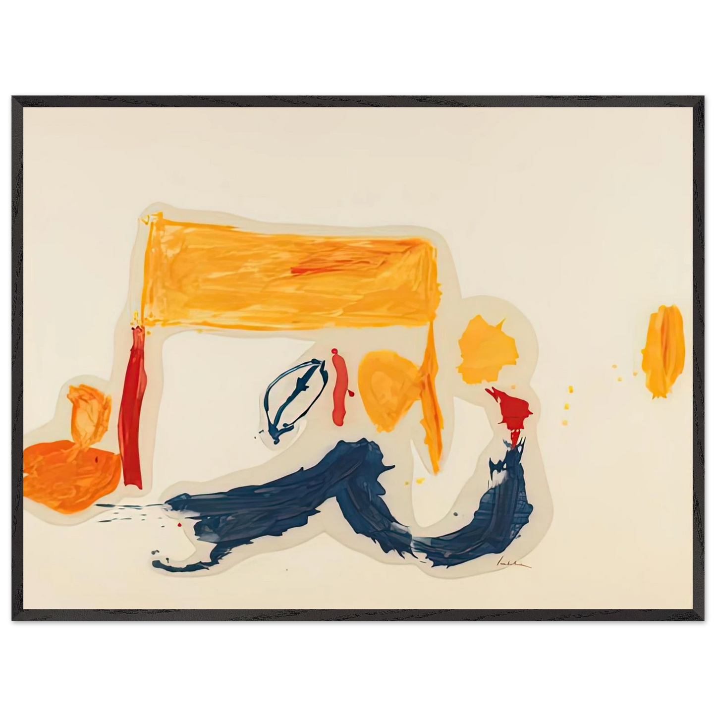 Helen Frankenthaler - Yellow Games, 1962- Wall Art - 30x40 cm / 12x16 inches - Fine Art Poster - -