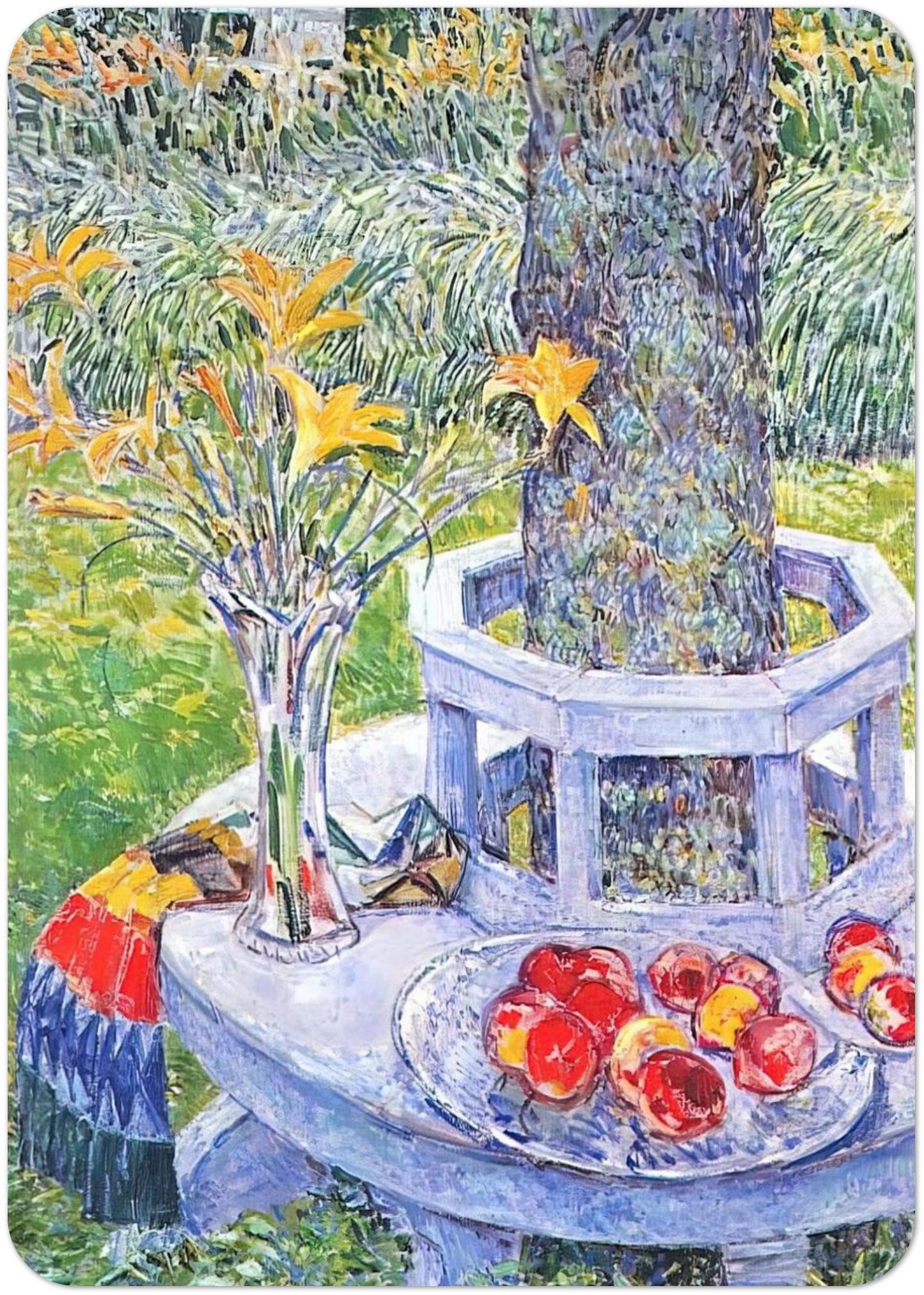 Mrs. Hassam's Garden at East Hampton By Childe Hassam Pack of 10 Post Cards | Childe Hassam Post Cards | A6 (10.5 x 14.8 cm) - 4.1 x 5.8 inches