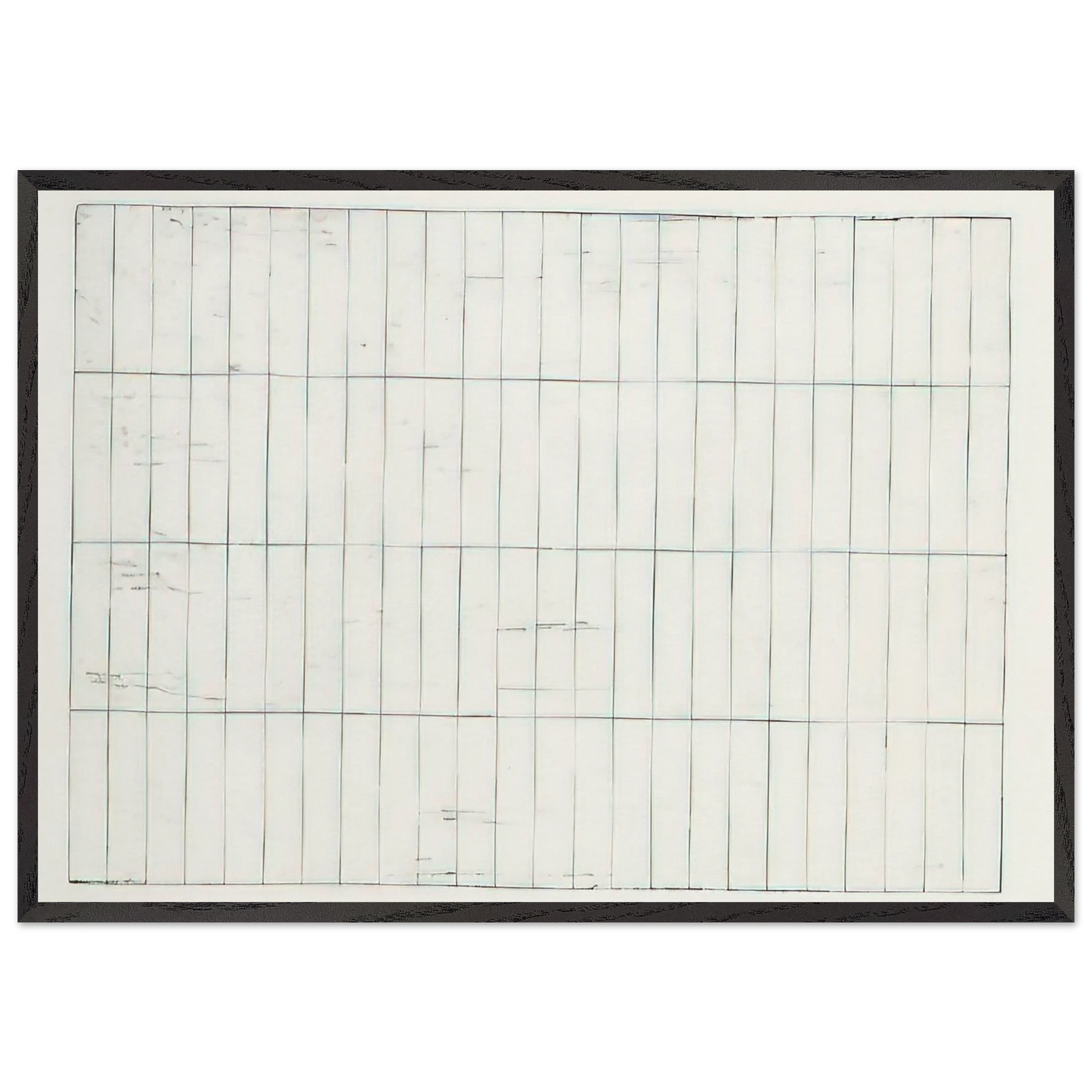 Grid I Lewison 17 - Minimalism - Brice Marden 70x100 cm / 28x40 inches Framed Art Print – Black Wooden Frame