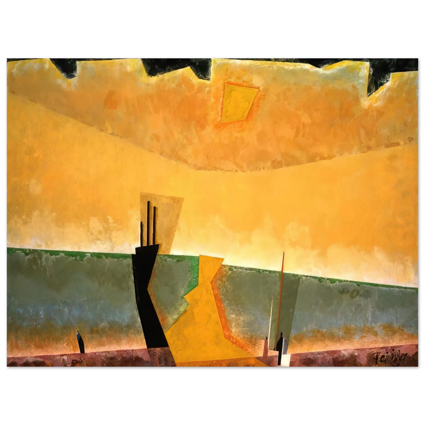 Lyonel Feininger - STORM BREWING 1939 Fine Art Poster - Default Title