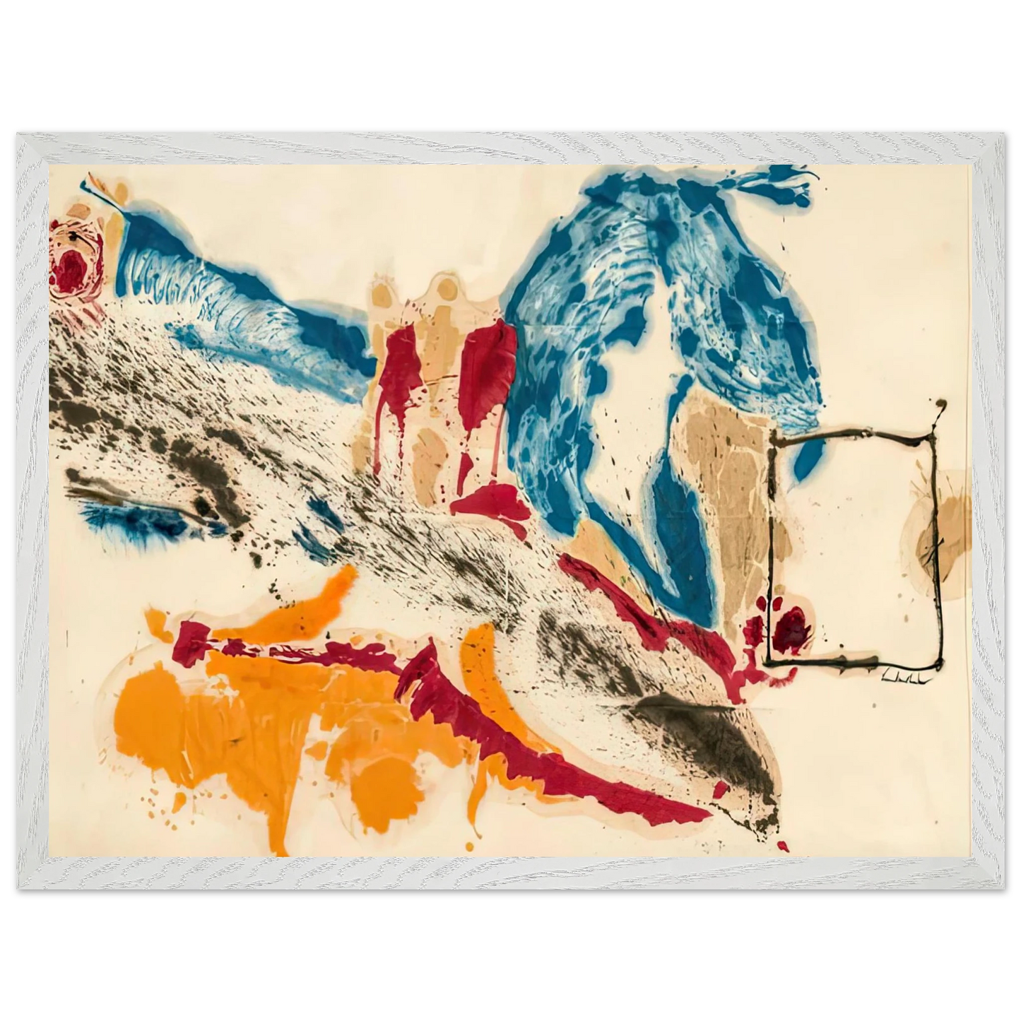 Helen Frankenthaler - Alassio, 1960- Wall Art - 30x40 cm / 12x16 inches - Premium Wooden Framed Poster With Fine Art Paper - Wood frame