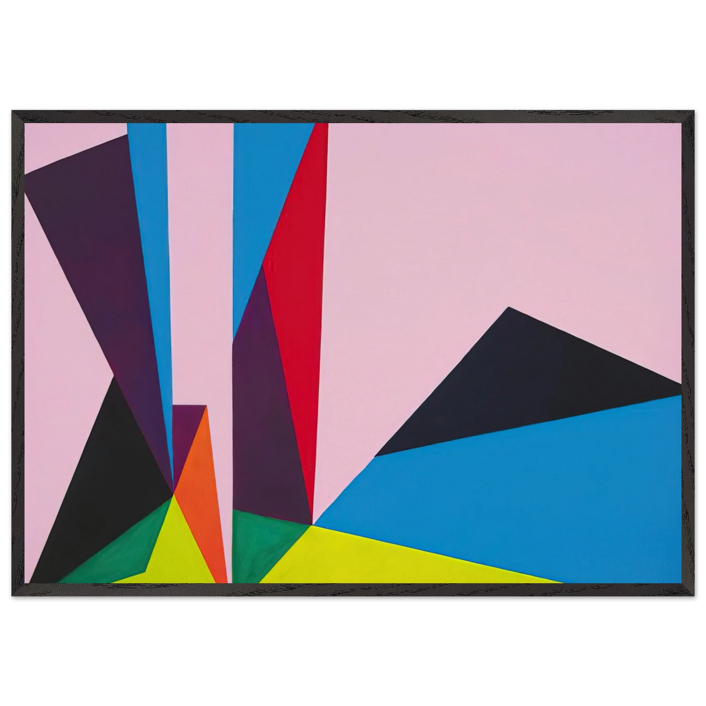Magical Space Forms - 1948 - Lorser Feitelson 70x100 cm / 28x40 inches Framed Art Print – Black Wooden Frame