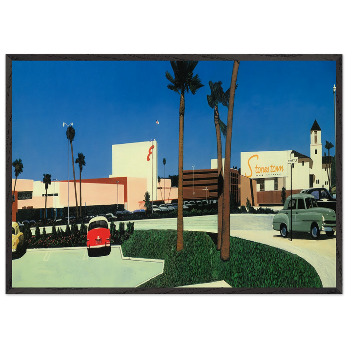 In the beginning Stonestown N2 - Hiroshi Nagai 70x100 cm / 28x40 inches Framed Art Print – Black Wooden Frame