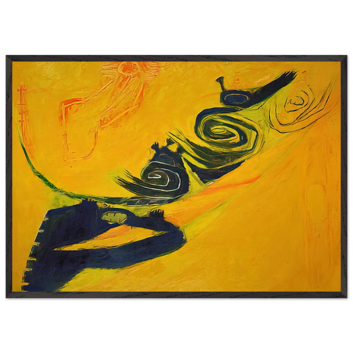 Summer - 1962 - Frank Lobdell 70x100 cm / 28x40 inches Framed Art Print – Black Wooden Frame