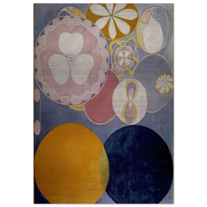 DE TIO ST RSTA N 2 BARNAALDERN 1907 - Hilma af Klint Brushed Aluminum Print - 70x100 cm / 28x40 inches | Hilma af Klint Aluminum Print | Hilma af Klint Prints