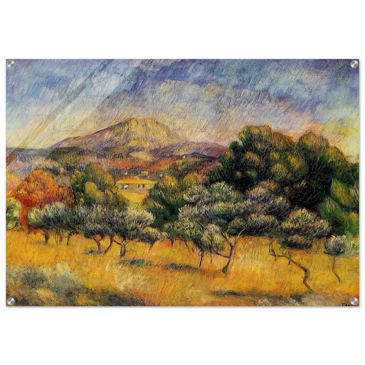 Mount Sainte Victoire - Pierre-Auguste Renoir Acrylic Print - 70x100 cm / 28x40″ inches | Pierre-Auguste Renoir Wall Art | Pierre-Auguste Renoir Prints