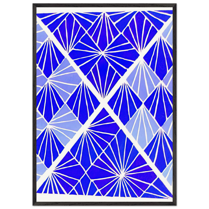 COMPOSITION 24 - Sonia Delaunay 70x100 cm / 28x40 inches Framed Art Print – Black Wooden Frame