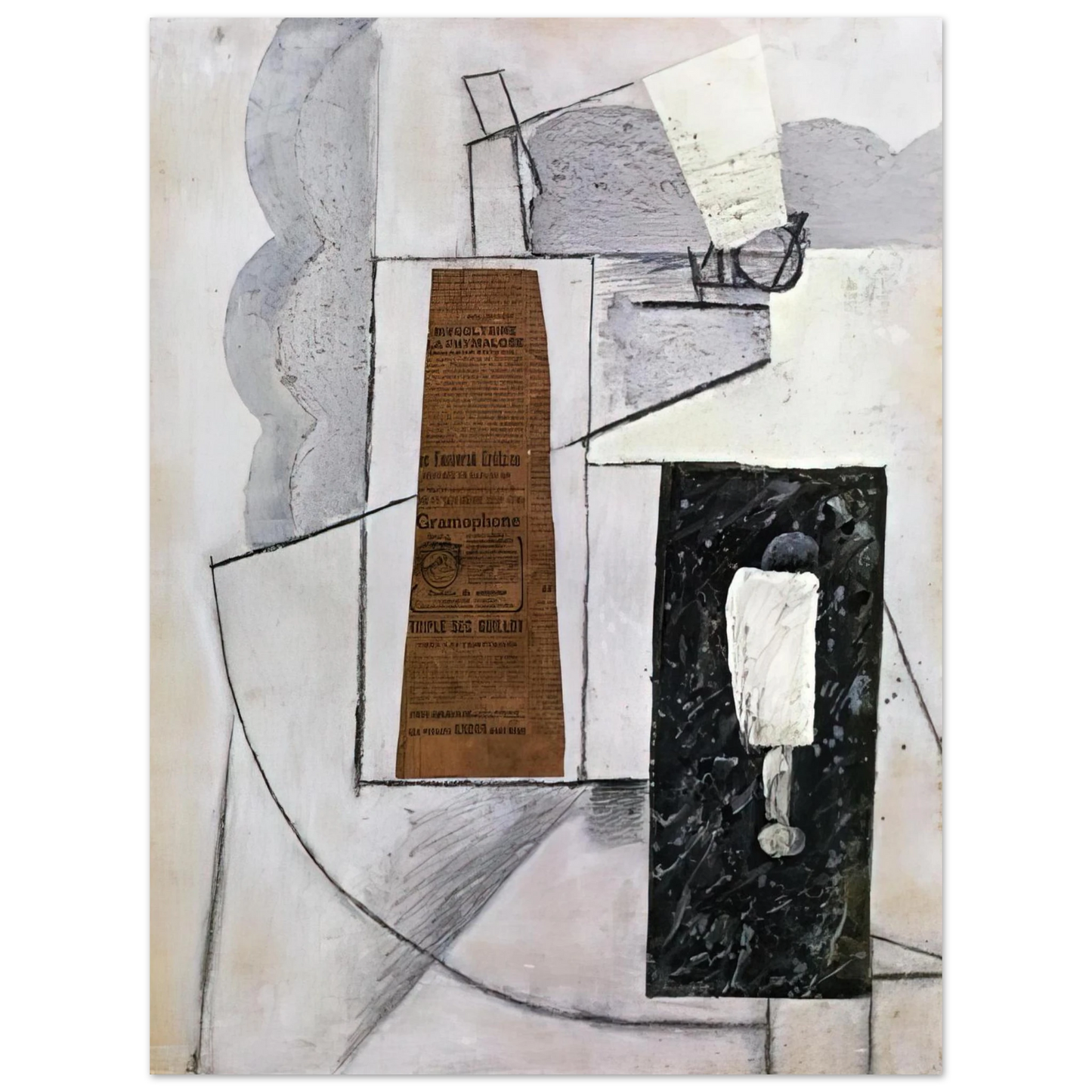 Juan Gris - BOTTLE AND GLASS 1 Fine Art Poster - Default Title