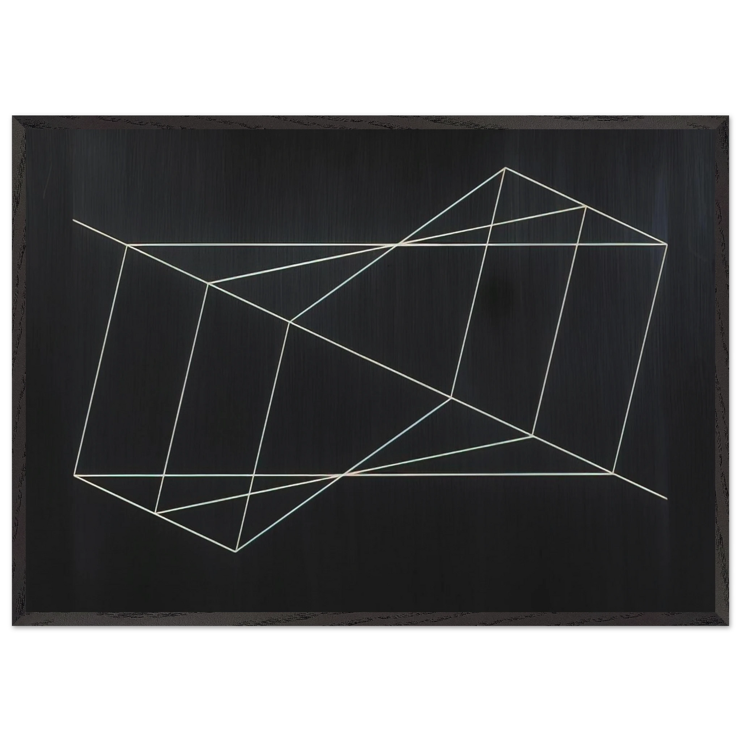 TWISTED BUT STRAIGHT 1948 - Josef Albers 70x100 cm / 28x40 inches Framed Art Print – Black Wooden Frame
