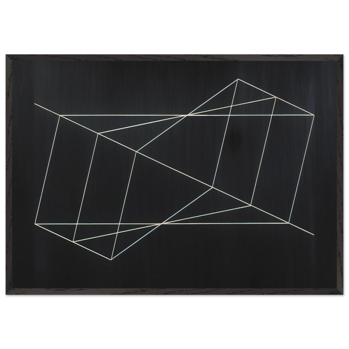 TWISTED BUT STRAIGHT 1948 - Josef Albers 70x100 cm / 28x40 inches Framed Art Print – Black Wooden Frame